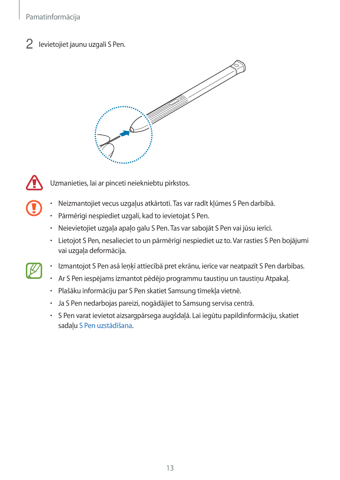 Samsung SM-T395NZKASEB manual Pamatinformācija 