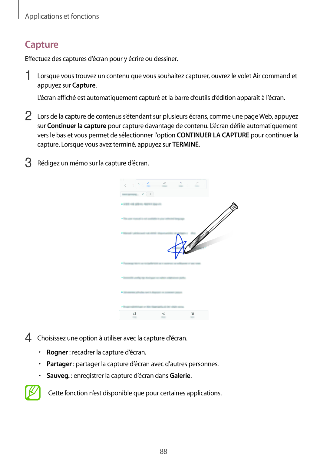 Samsung SM-T395NZKAXEF manual Capture 