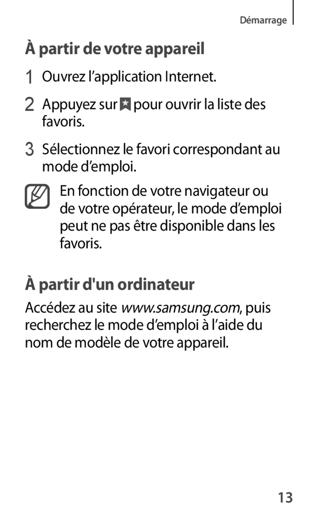 Samsung SM-T520XZWAXEF, SM-T520NZKAXEF, SM-T520NZWAXEF manual Partir dun ordinateur 