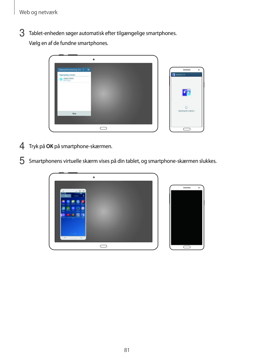 Samsung SM-T520NZKANEE, SM-T520XZWANEE, SM-T520NZWANEE, SM-T520NZWENEE, SM-T520NZKENEE manual Web og netværk 