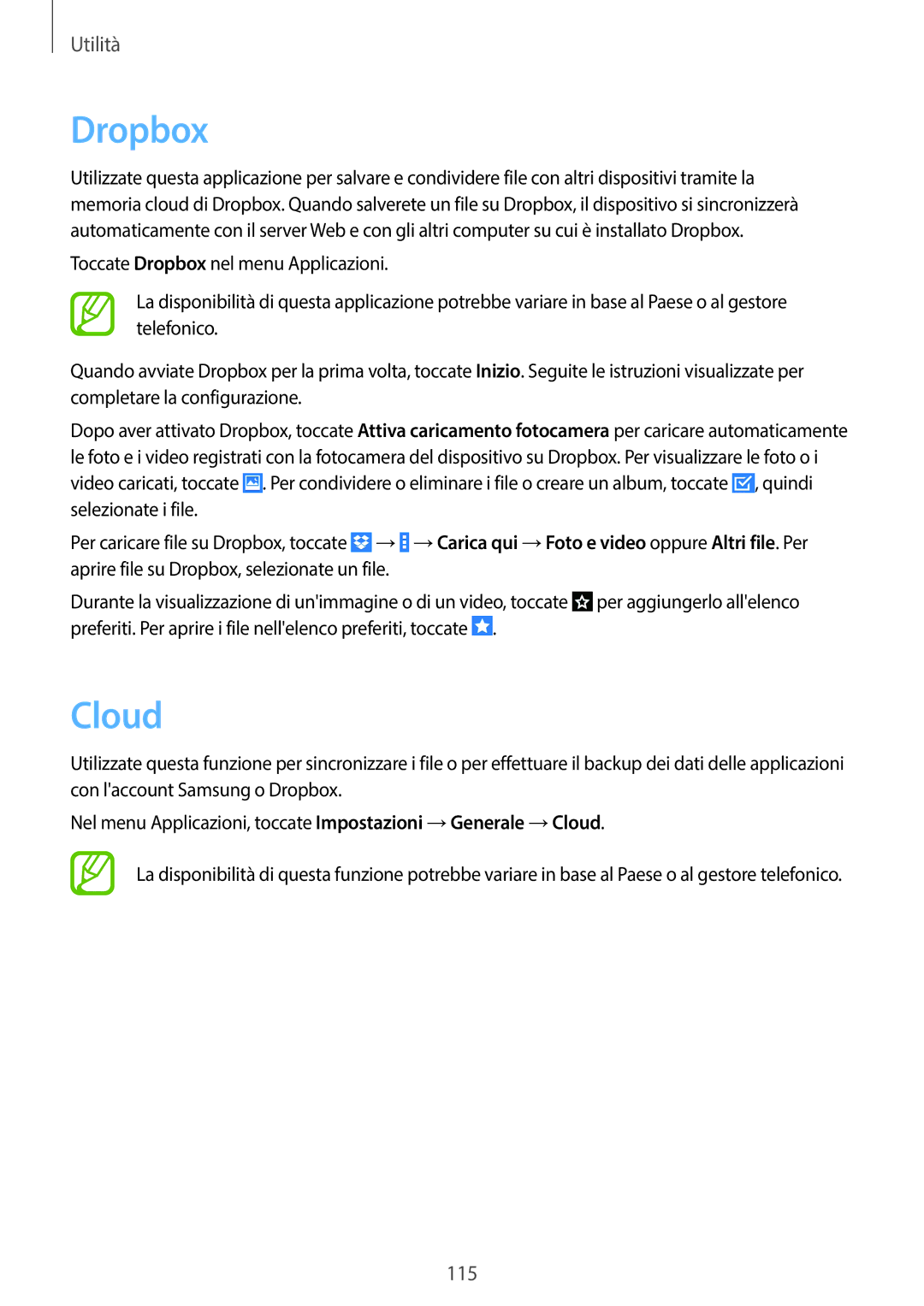 Samsung SM-T525NZWAITV manual Dropbox, Cloud 