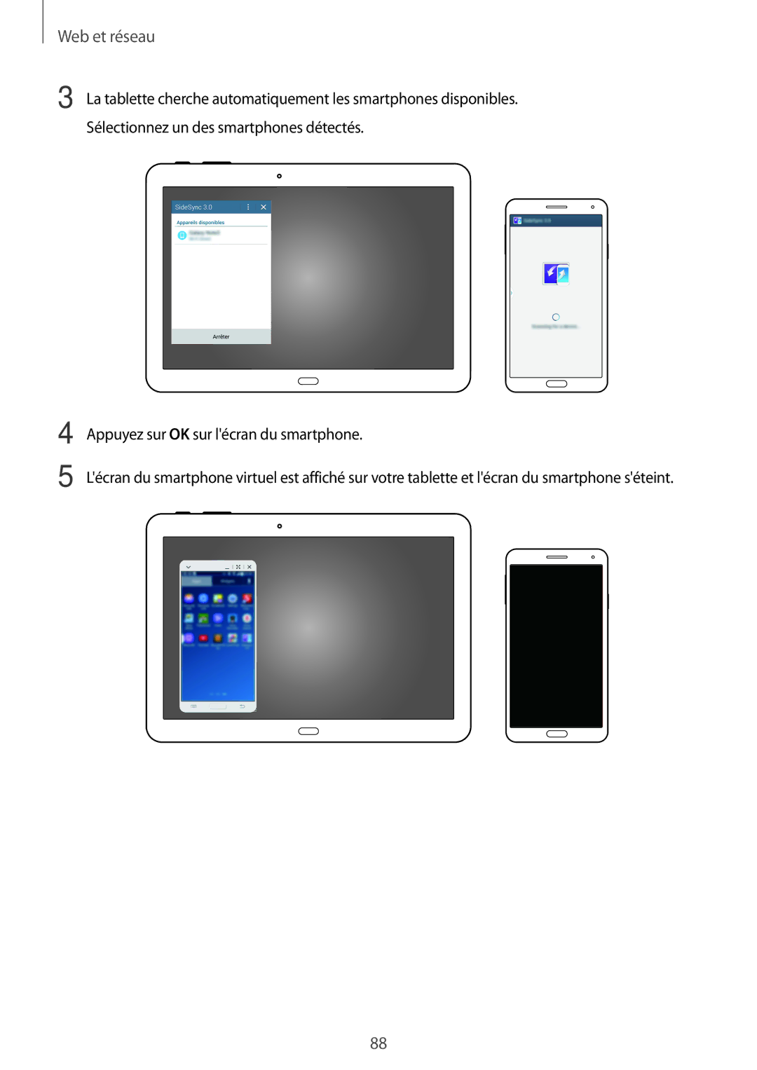 Samsung SM-T525NZWAXEF, SM-T525NZKAXEF manual Web et réseau 