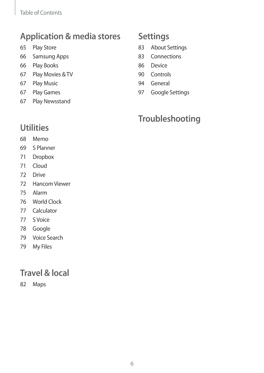 Samsung SM-T530NZWAXEO, SM-T530NYKATPH, SM-T530NZWATPH, SM-T530NZWEDBT, SM-T530NZWAATO, SM-T530NYKEDBT manual Travel & local 