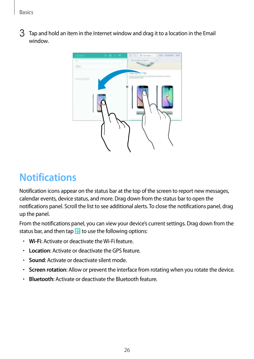 Samsung SM-T533NYKAXEF, SM-T533NZWEXEF, SM-T533NZWAXEF, SM-T533NZWAAUT, SM-T533NZWAITV, SM-T533NYKAAUT manual Notifications 