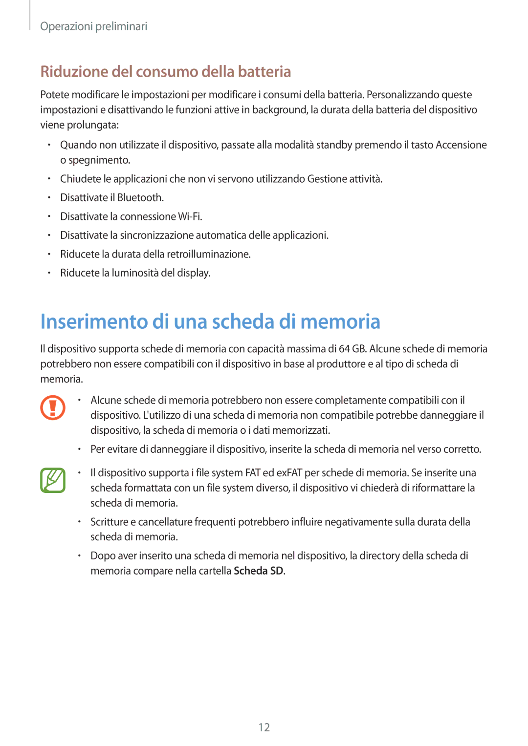 Samsung SM-T533NZWAAUT, SM-T533NZWAITV manual Inserimento di una scheda di memoria, Riduzione del consumo della batteria 