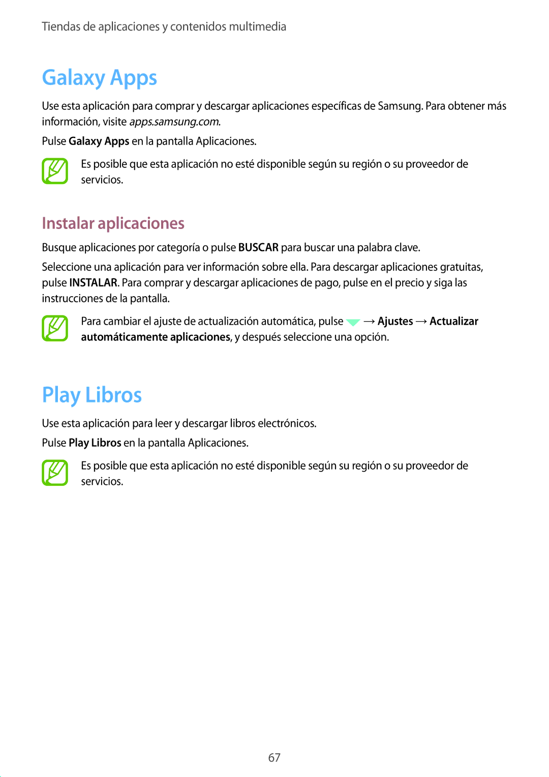 Samsung SM-T533NYKAPHE, SM-T533NZWAPHE, SM-T533NZWAXEH manual Galaxy Apps, Play Libros 