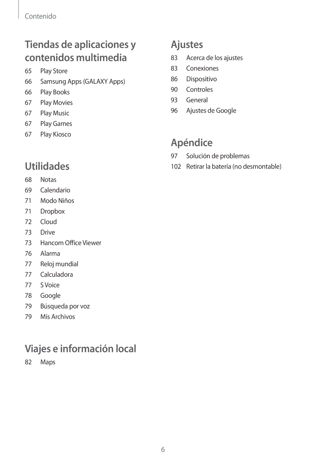 Samsung SM-T533NZWAPHE, SM-T533NYKAPHE, SM-T533NZWAXEH manual Viajes e información local 