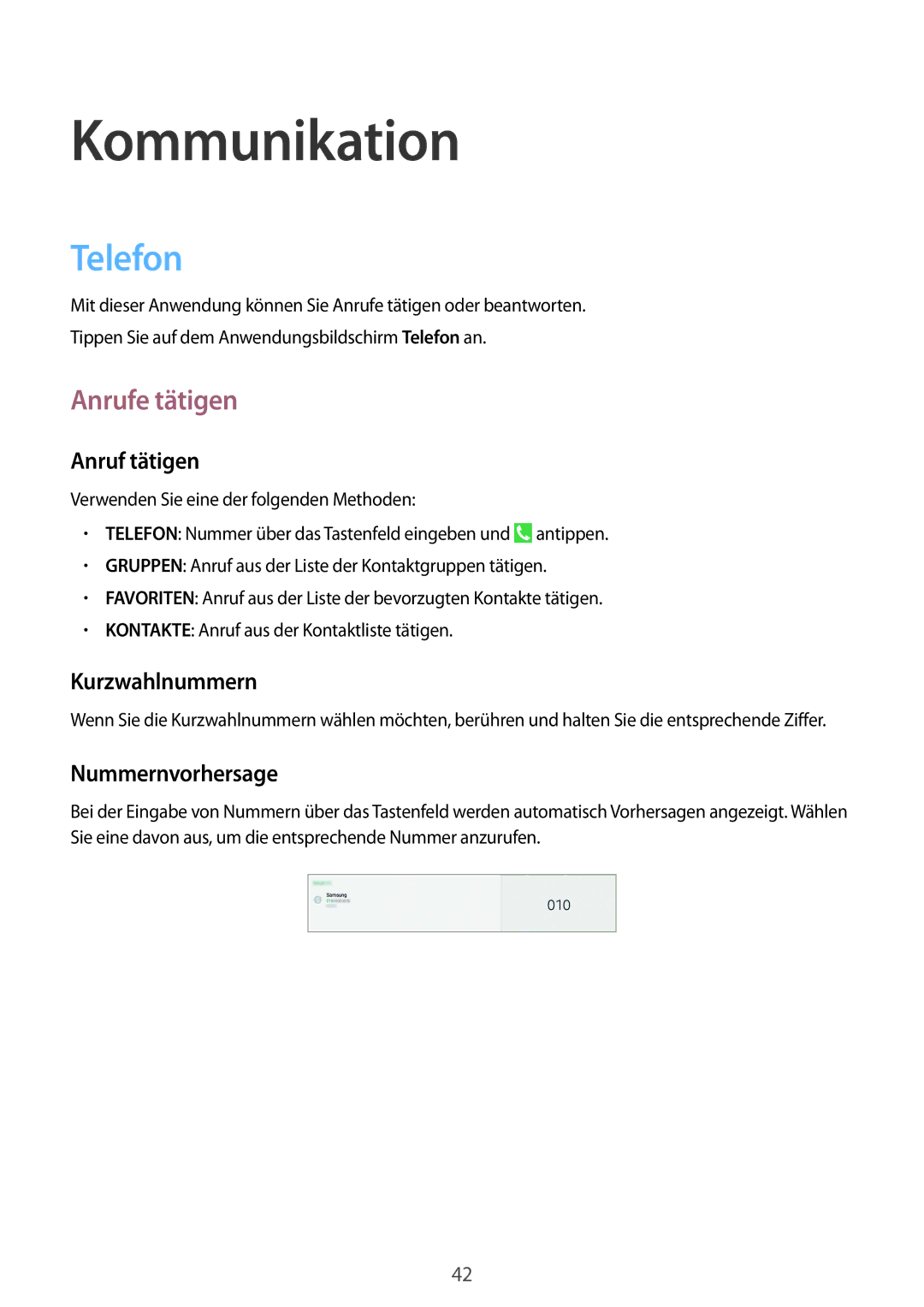 Samsung SM-T535NZWADBT, SM-T535NYKAATO, SM-T535NZWATPH, SM-T535NZWAXEO, SM-T535NYKATPH Kommunikation, Telefon, Anrufe tätigen 