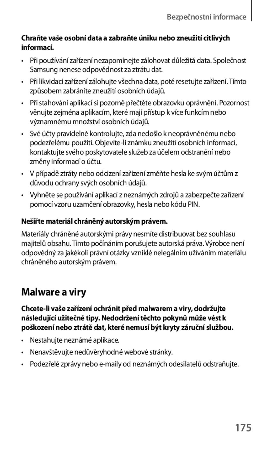 Samsung SM-T535NZWATMS, SM-T535NYKAATO, SM-T535NZWAXEO, SM-T535NZWAEUR, SM-T535NYKAEUR, SM-T535NZWAATO Malware a viry, 175 