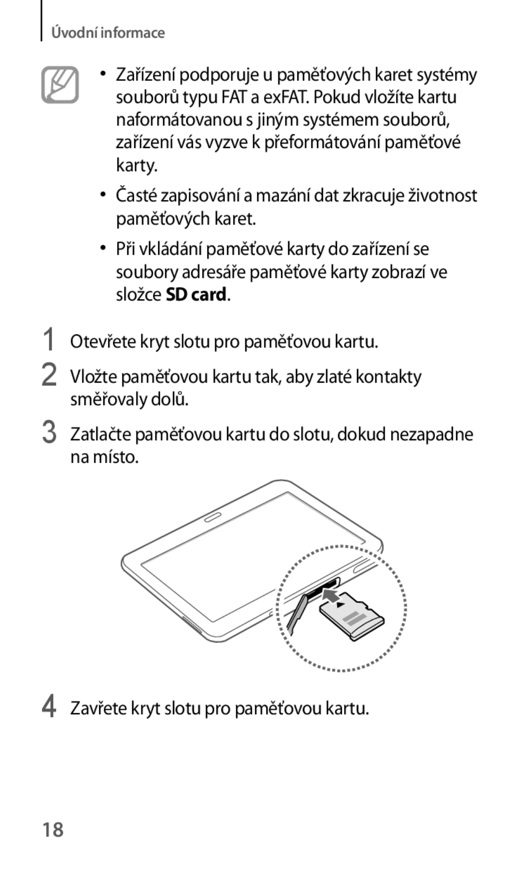 Samsung SM-T535NYKAVDH, SM-T535NYKAATO, SM-T535NZWAXEO, SM-T535NZWAEUR, SM-T535NYKAEUR, SM-T535NZWAATO manual Úvodní informace 