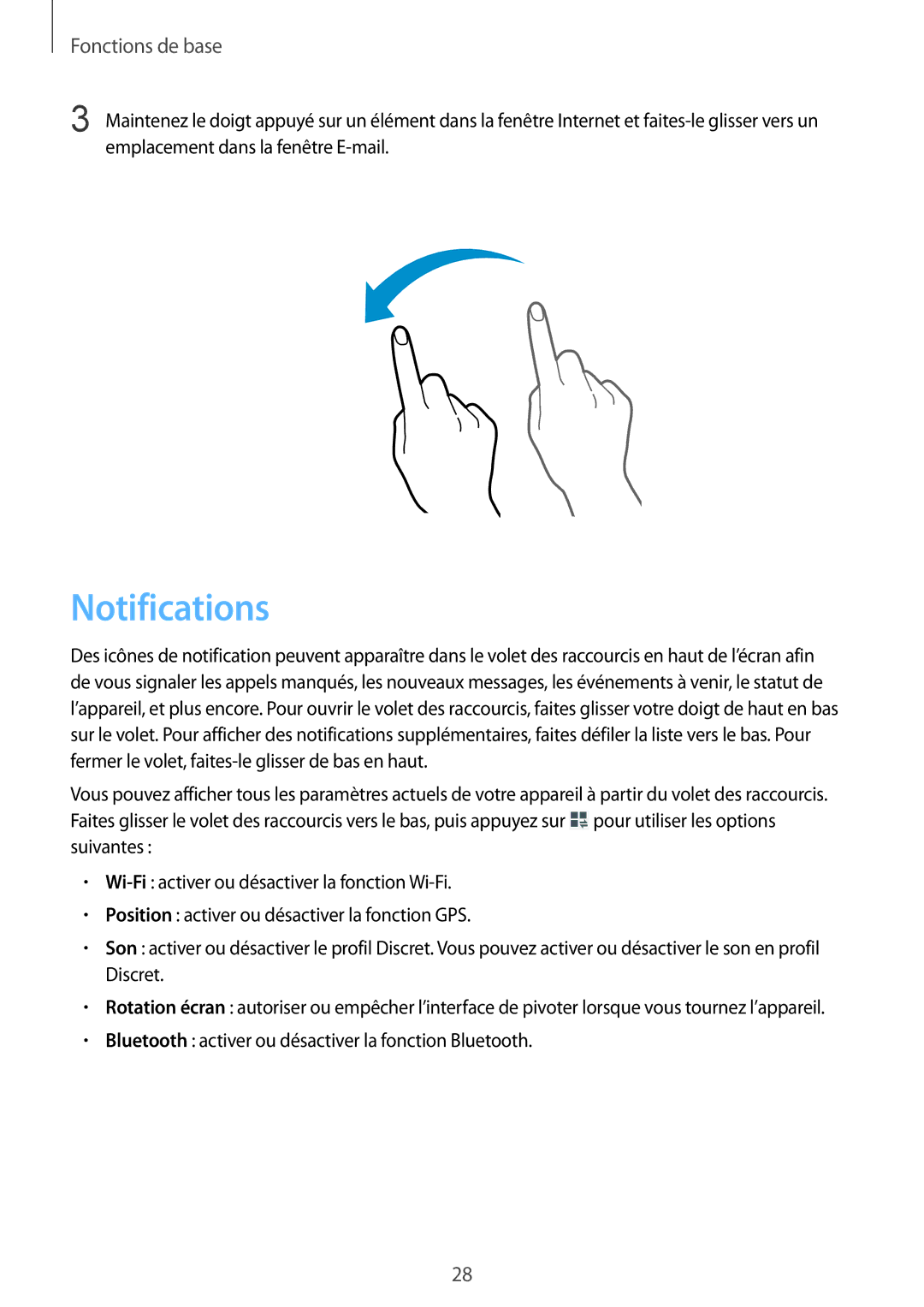 Samsung SM-T535NZWAFTM, SM-T535NZWAXEF manual Notifications 