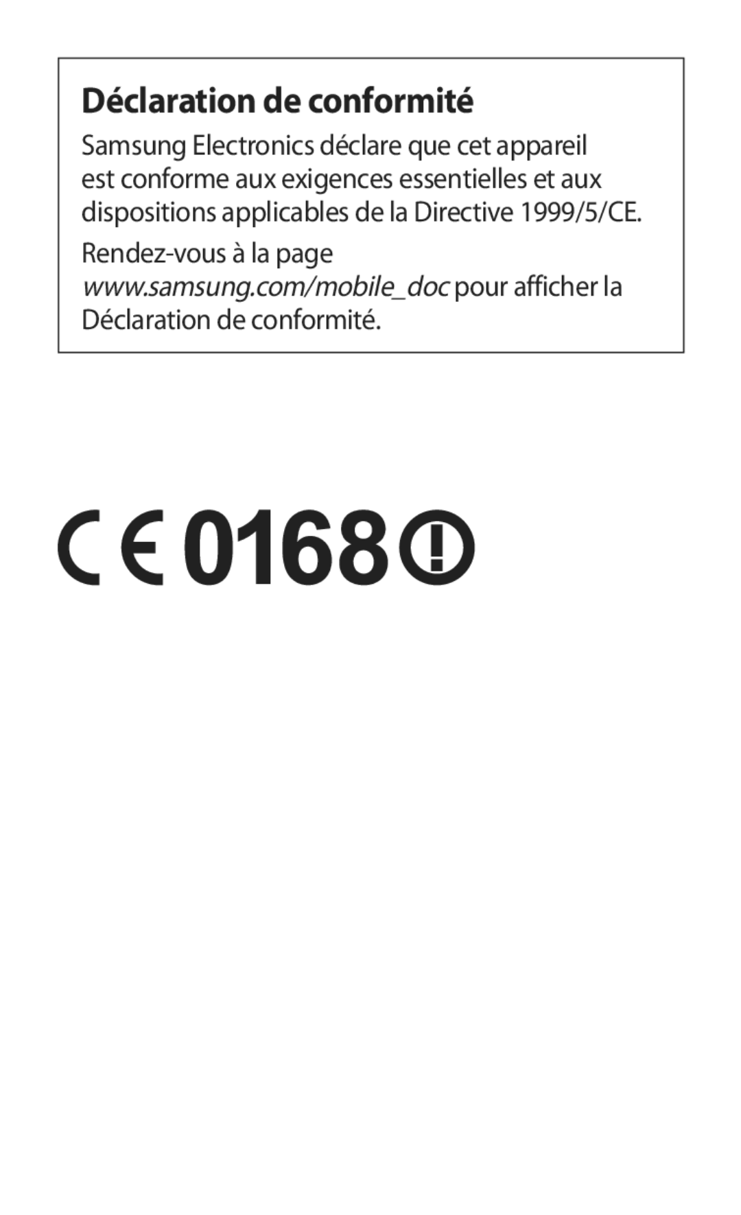 Samsung SM-T535NZWAXEF, SM-T535NZWAFTM manual Déclaration de conformité 