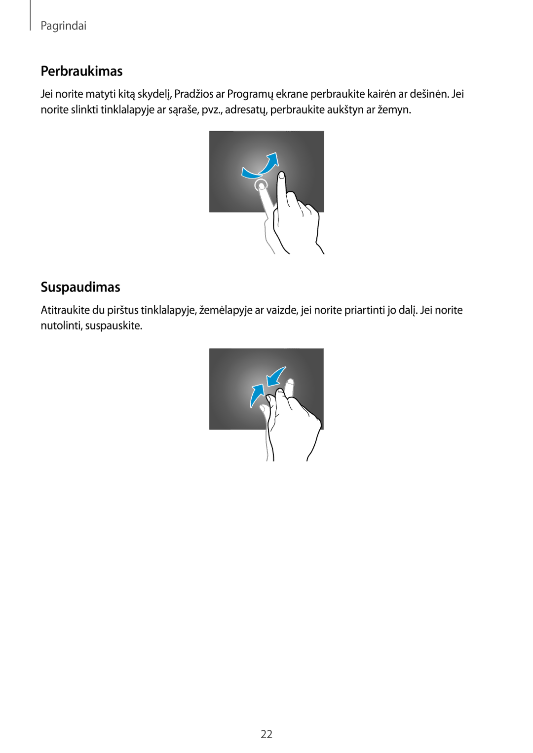 Samsung SM-T535NZWASEB, SM-T535NYKASEB manual Perbraukimas, Suspaudimas 