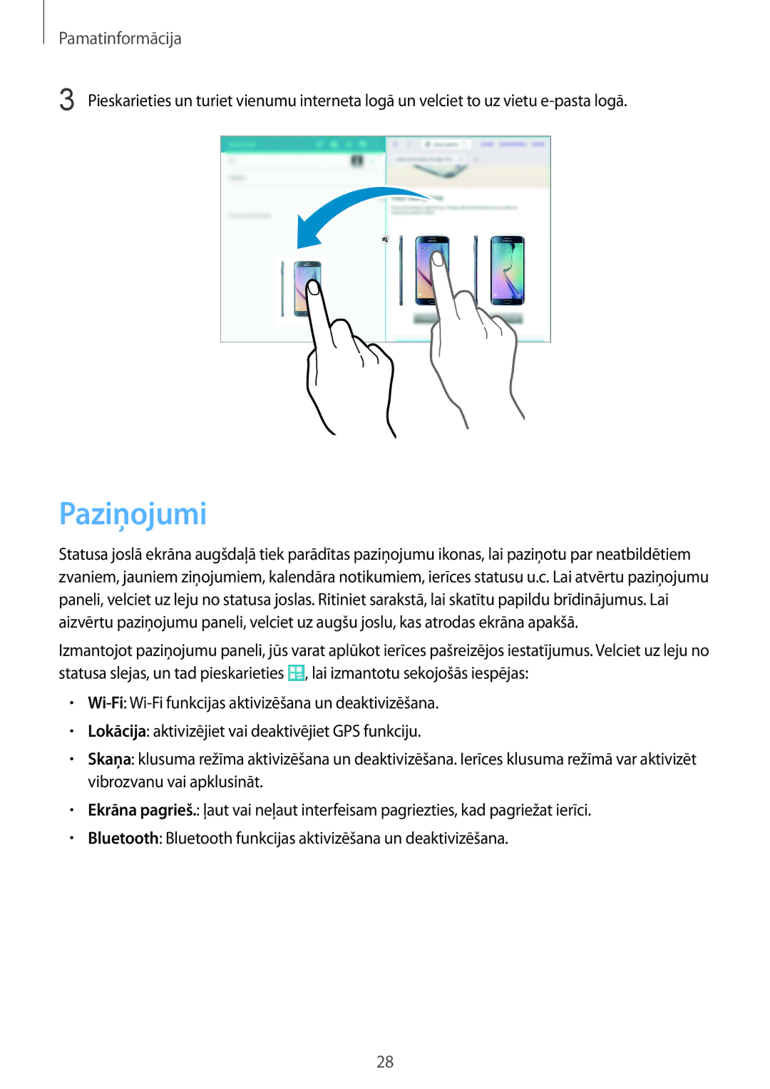 Samsung SM-T535NZWASEB, SM-T535NYKASEB manual Paziņojumi 