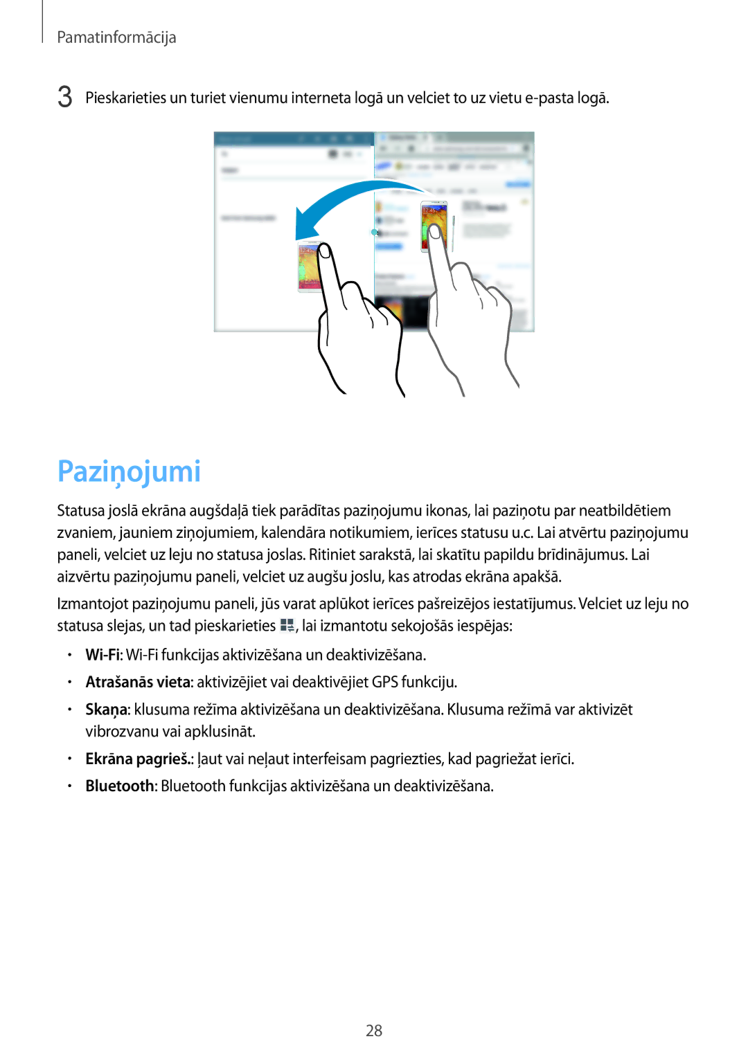 Samsung SM-T535NZWASEB, SM-T535NYKASEB manual Paziņojumi 