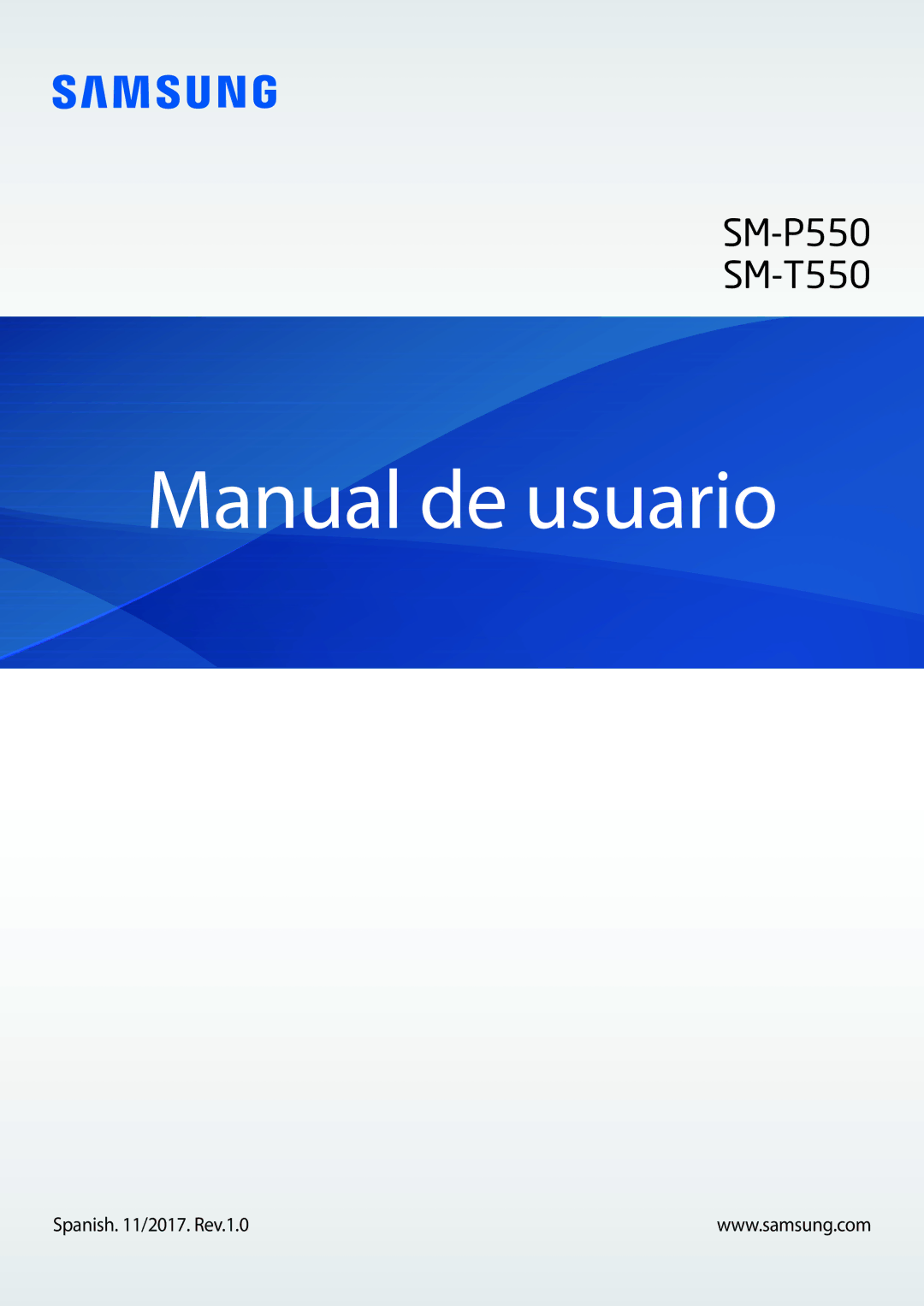 Samsung SM-T550NZWAPHE, SM-T550NZKAPHE, SM-P550NZWAPHE manual Manual de usuario 