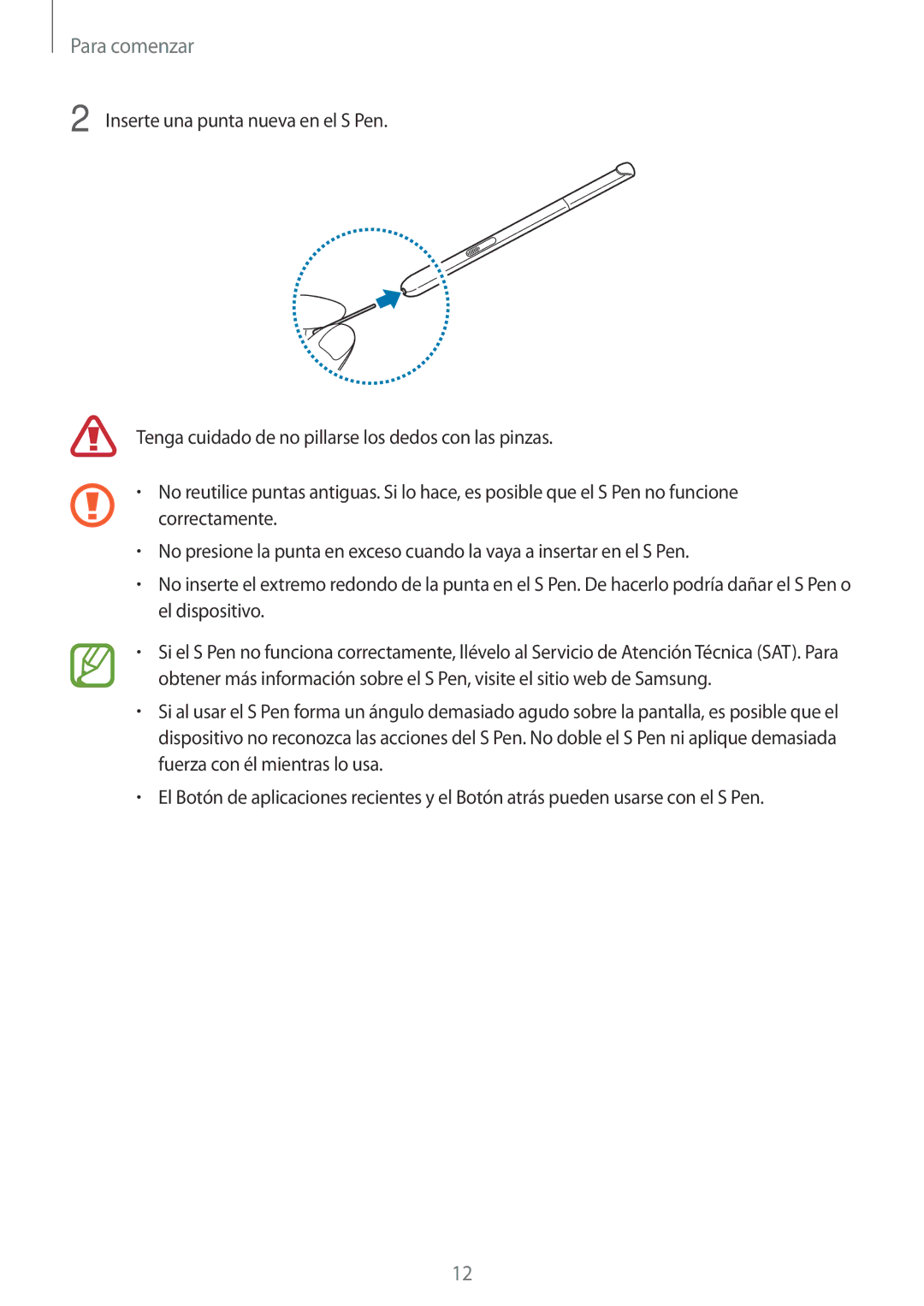 Samsung SM-T550NZKAPHE, SM-T550NZWAPHE, SM-P550NZWAPHE manual Para comenzar 