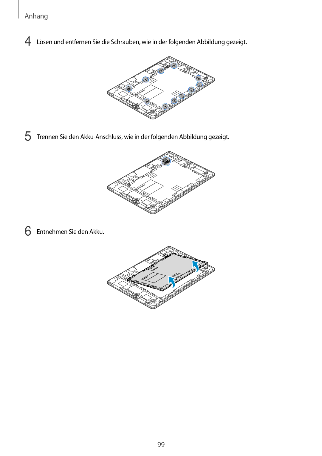 Samsung SM-T550NZKADBT, SM-T550NZWADBT manual Anhang 