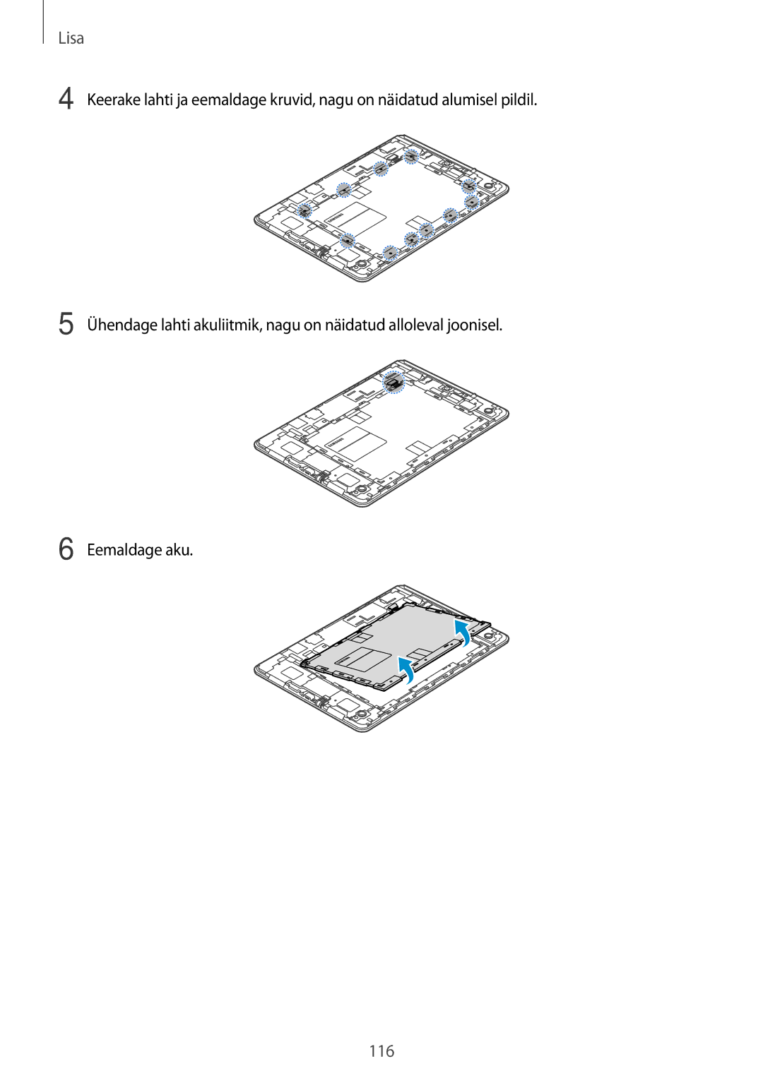 Samsung SM-P550NZKASEB, SM-T550NZWASEB, SM-T550NZKASEB manual 116 