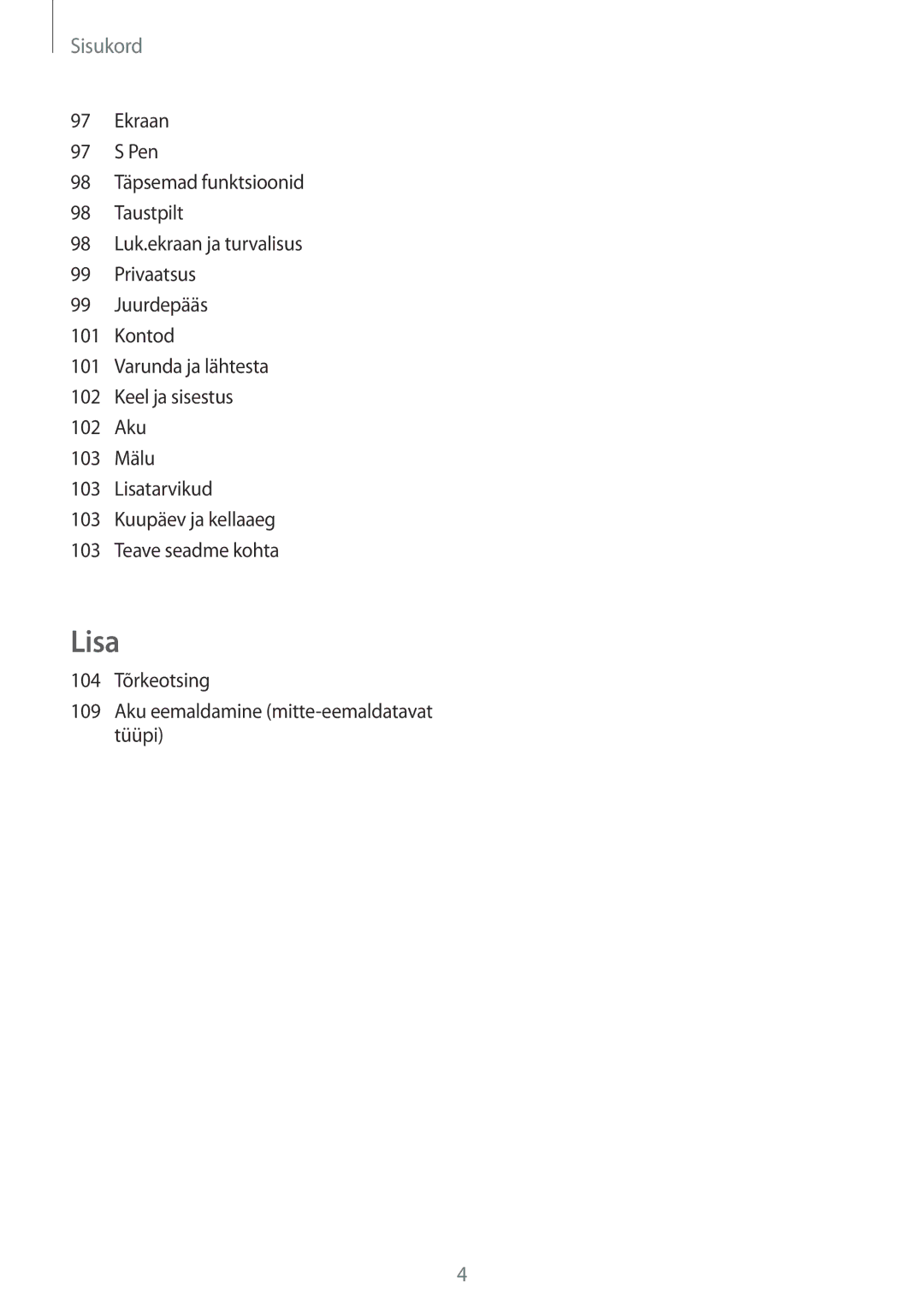 Samsung SM-T550NZKASEB, SM-T550NZWASEB, SM-P550NZKASEB manual Lisa 