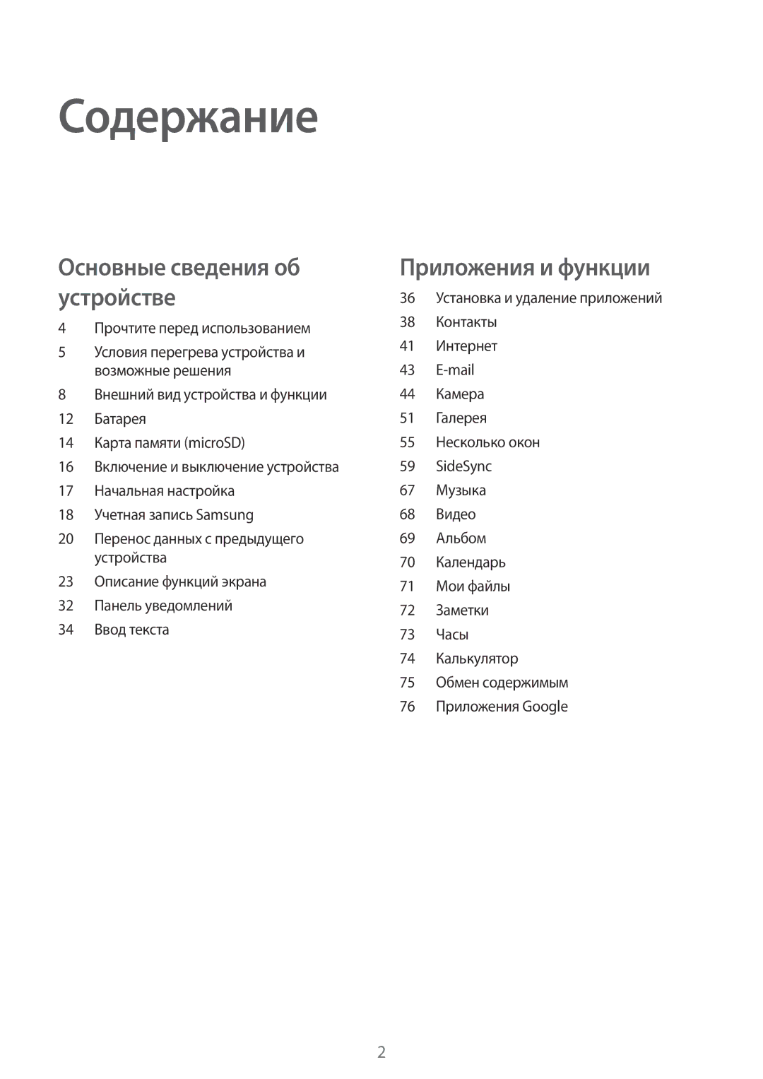 Samsung SM-T350NZWASER, SM-T550NZWASEB, SM-T550NZKASEB, SM-T550NZWASER, SM-T550NZKASER, SM-T350NZKASER manual Содержание 