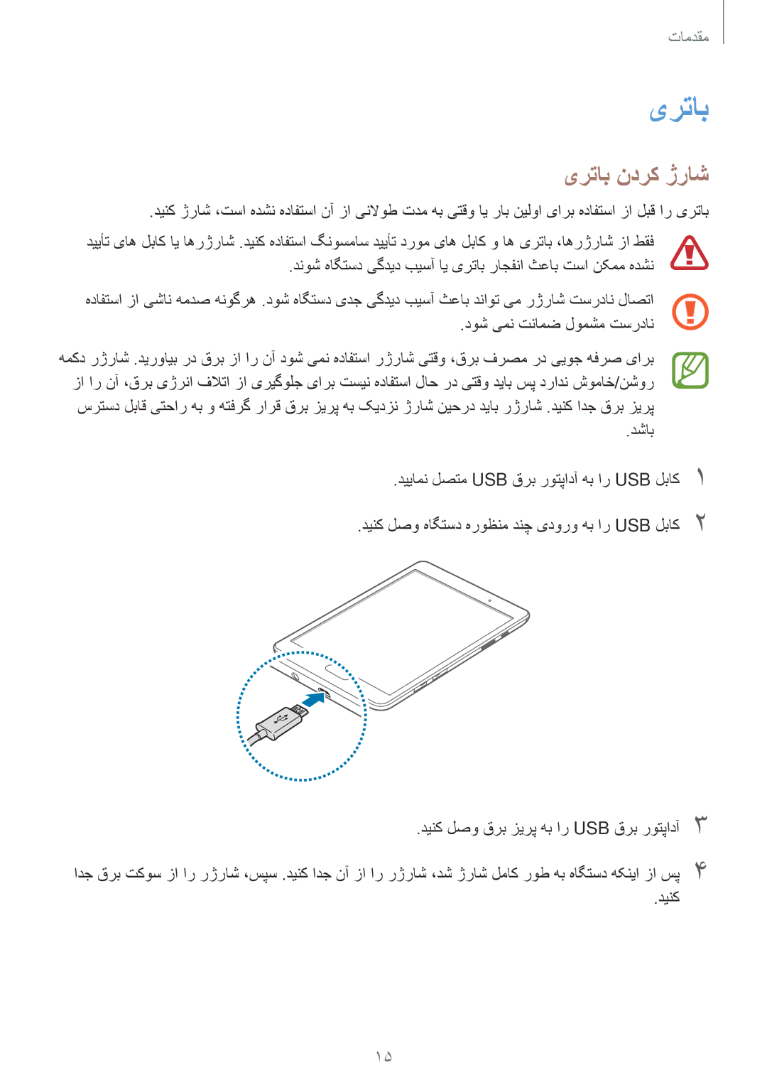 Samsung SM-T555NZWAKSA, SM-T555NZAAKSA, SM-P555NZWAKSA, SM-T555NZKASEE manual یرتاب ندرک ژراش, دوش یمن تنامض لومشم تسردان 