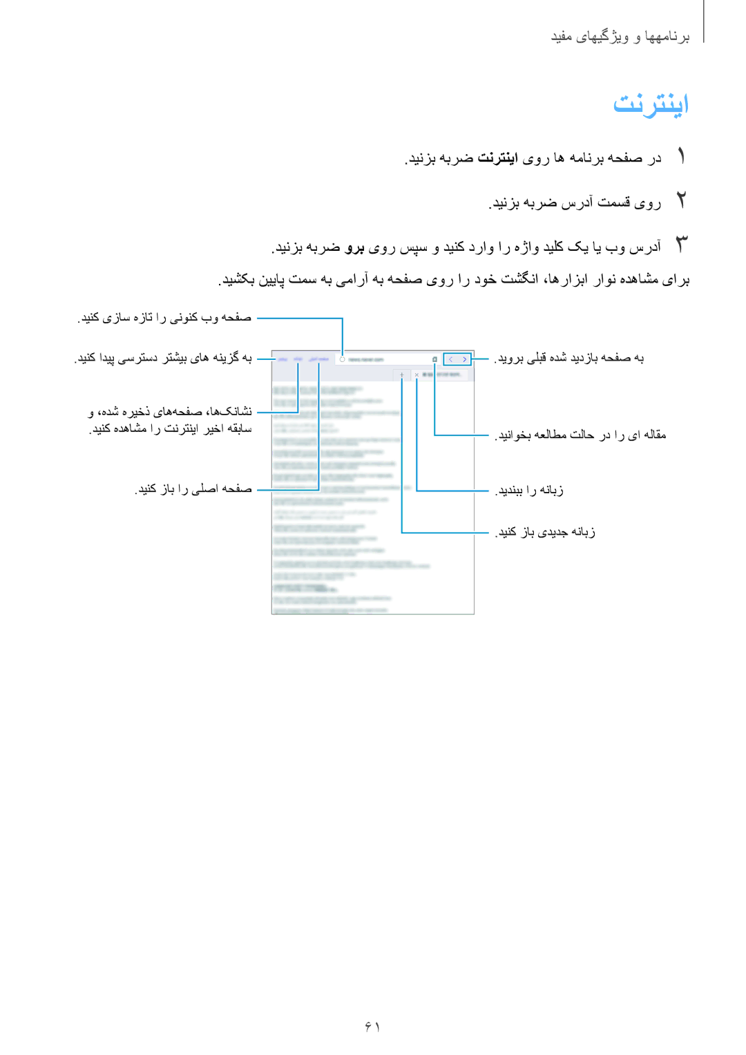 Samsung SM-T555NZWAKSA, SM-T555NZAAKSA, SM-T555NZKASEE, SM-T555NZBAKSA manual تنرتنيا 