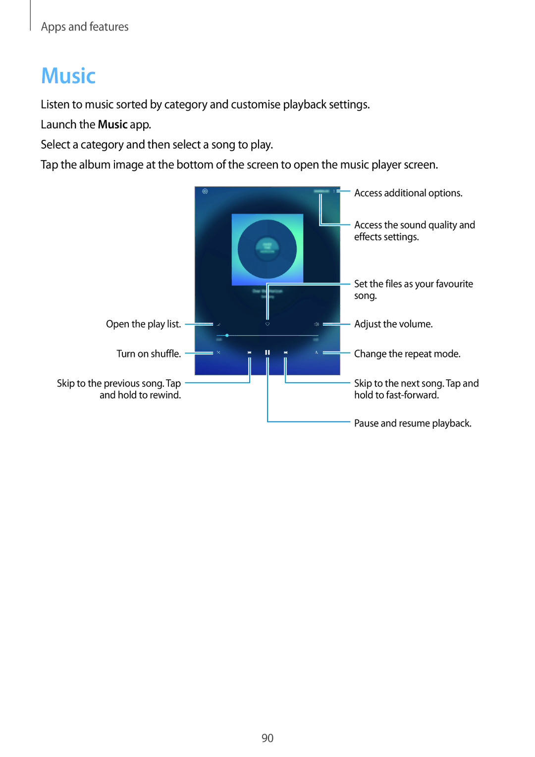 Samsung SM-T555NZWAOMN, SM-T555NZKAAUT, SM-T555NZKAATO, SM-T555NZKASEB, SM-T555NZKATPH, SM-T555NZWAATO, SM-T555NZWAEUR Music 