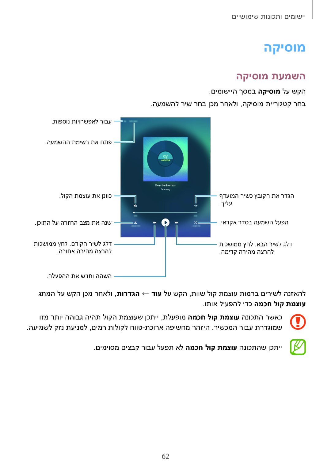 Samsung SM-T555NZKAILO manual הקיסומ תעמשה 