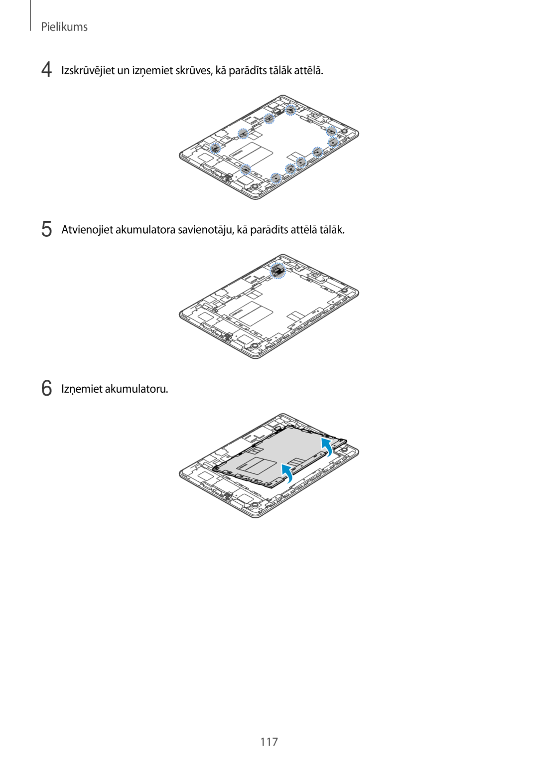 Samsung SM-T555NZWASEB, SM-T555NZKASEB manual 117 