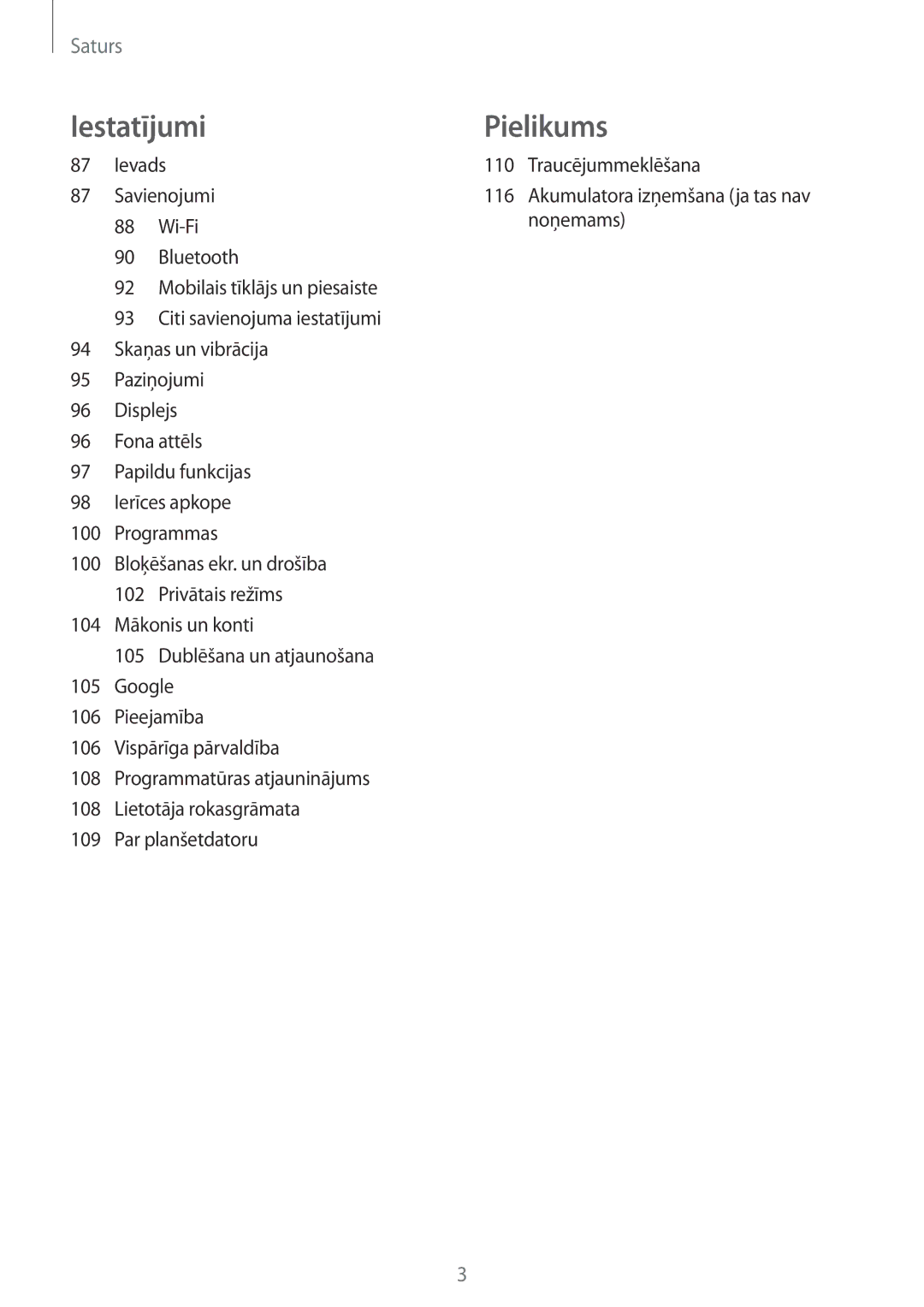 Samsung SM-T555NZWASEB, SM-T555NZKASEB manual Pielikums 