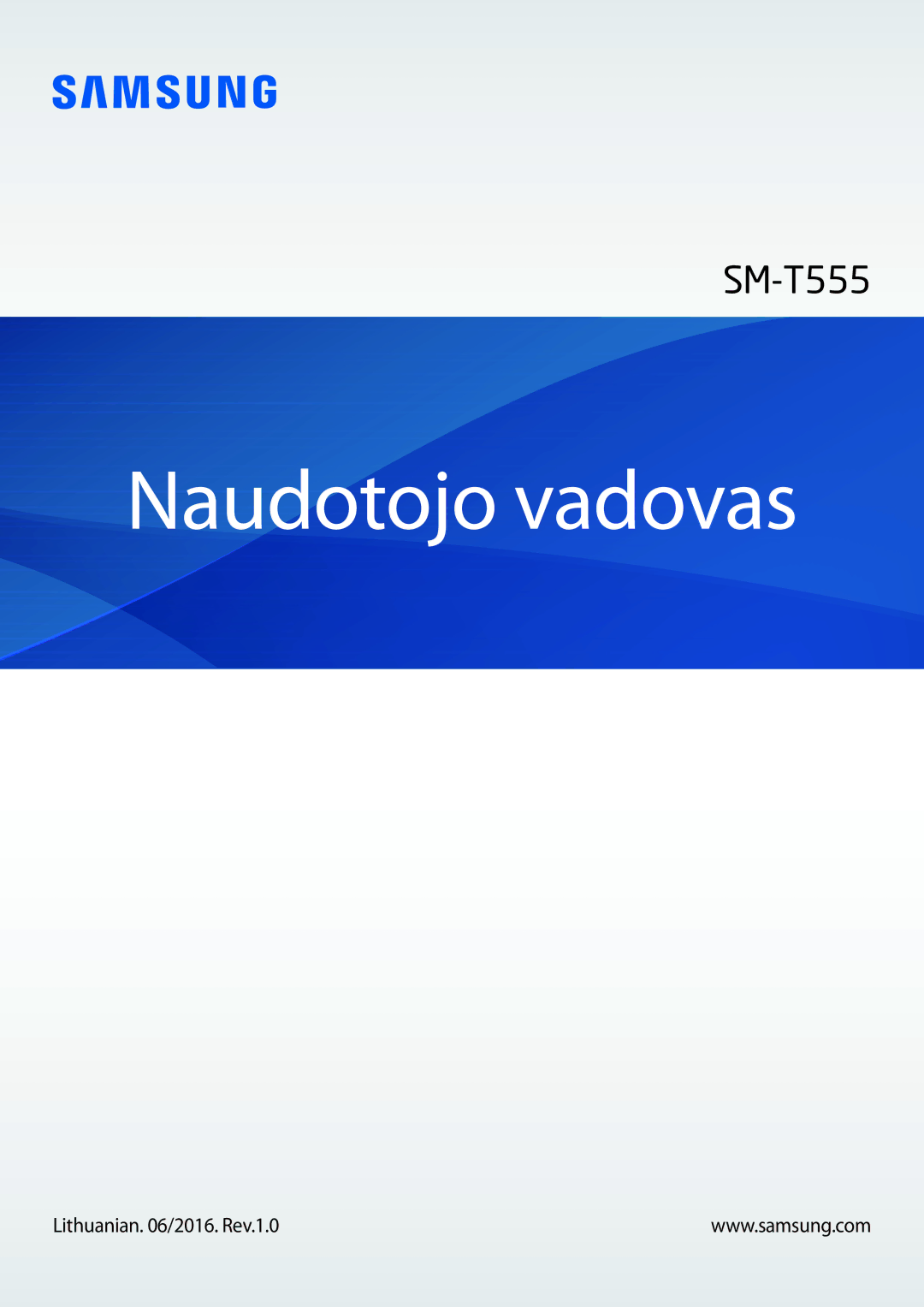 Samsung SM-T555NZWASEB, SM-T555NZKASEB manual Naudotojo vadovas 