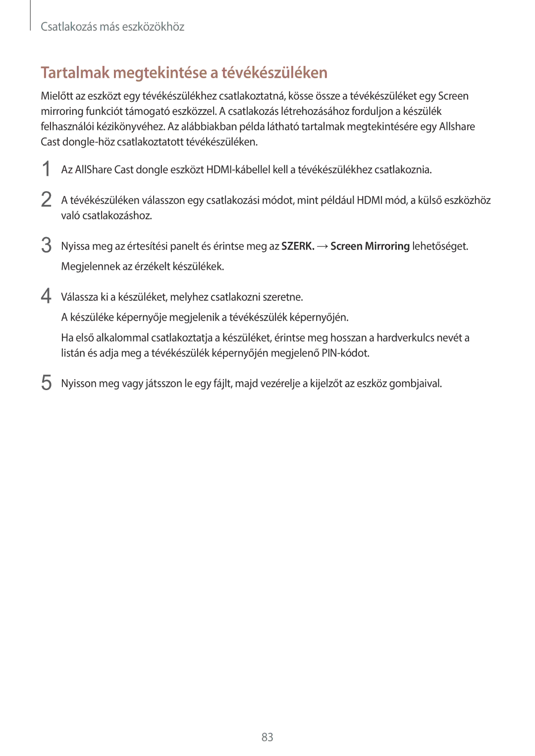 Samsung SM-T555NZKAXEH manual Tartalmak megtekintése a tévékészüléken 