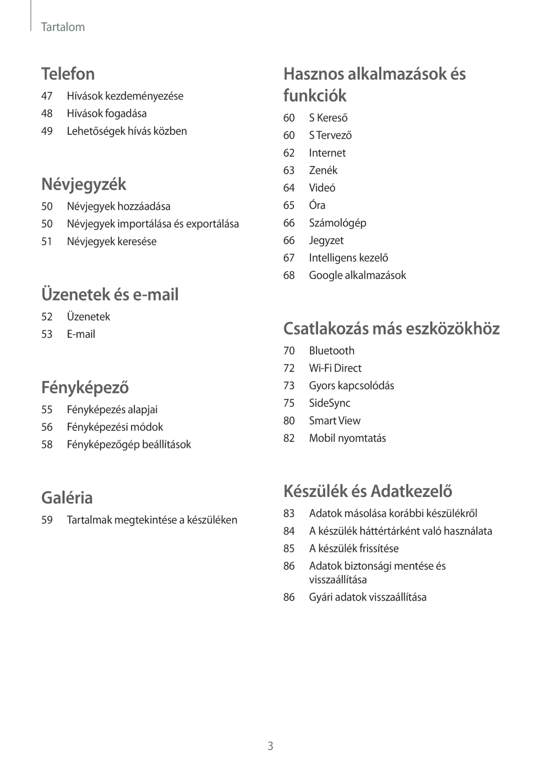 Samsung SM-T555NZKAXEH manual Telefon 