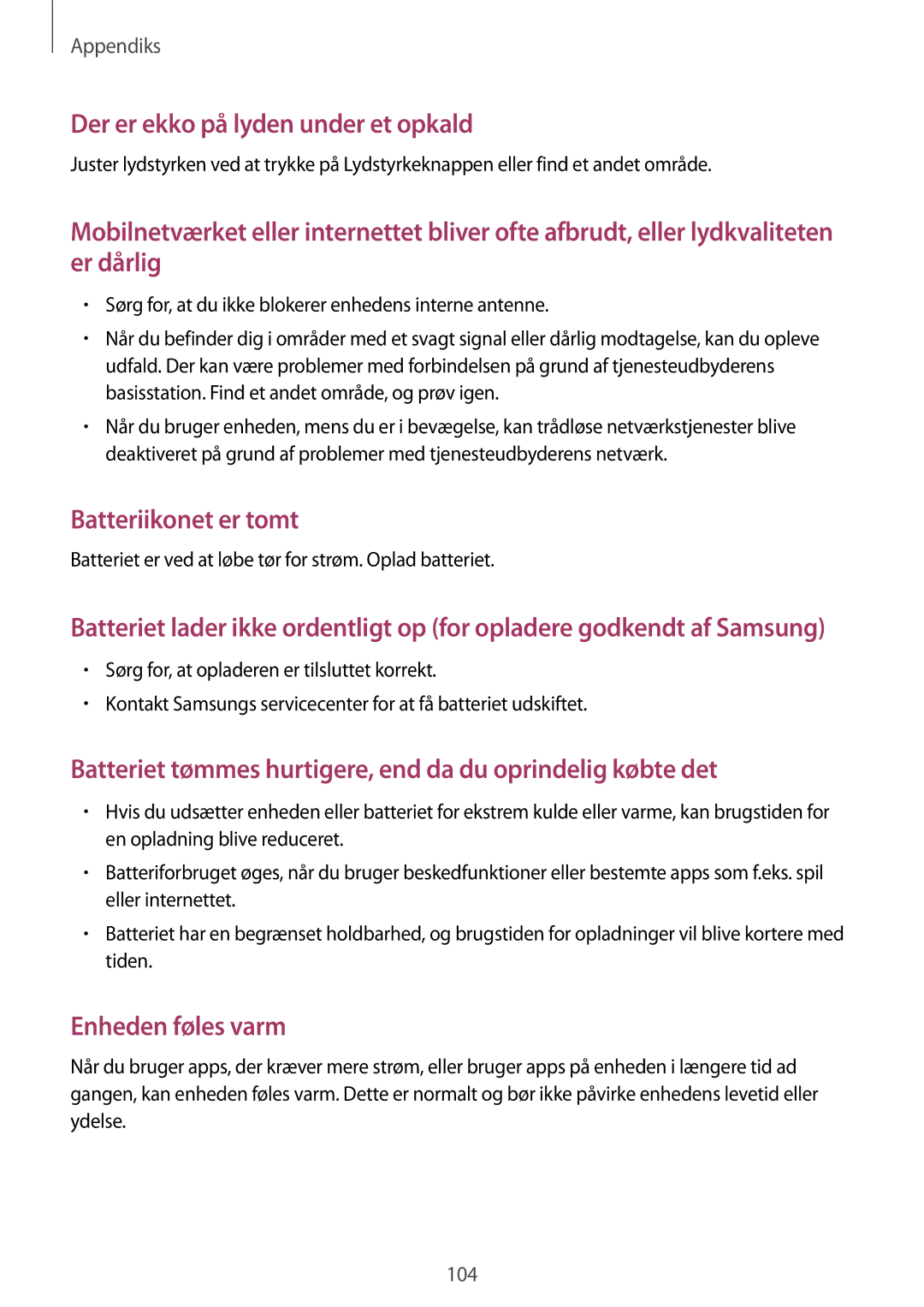 Samsung SM-T555NZKANEE, SM-T555NZWANEE manual Batteriikonet er tomt, Batteriet er ved at løbe tør for strøm. Oplad batteriet 