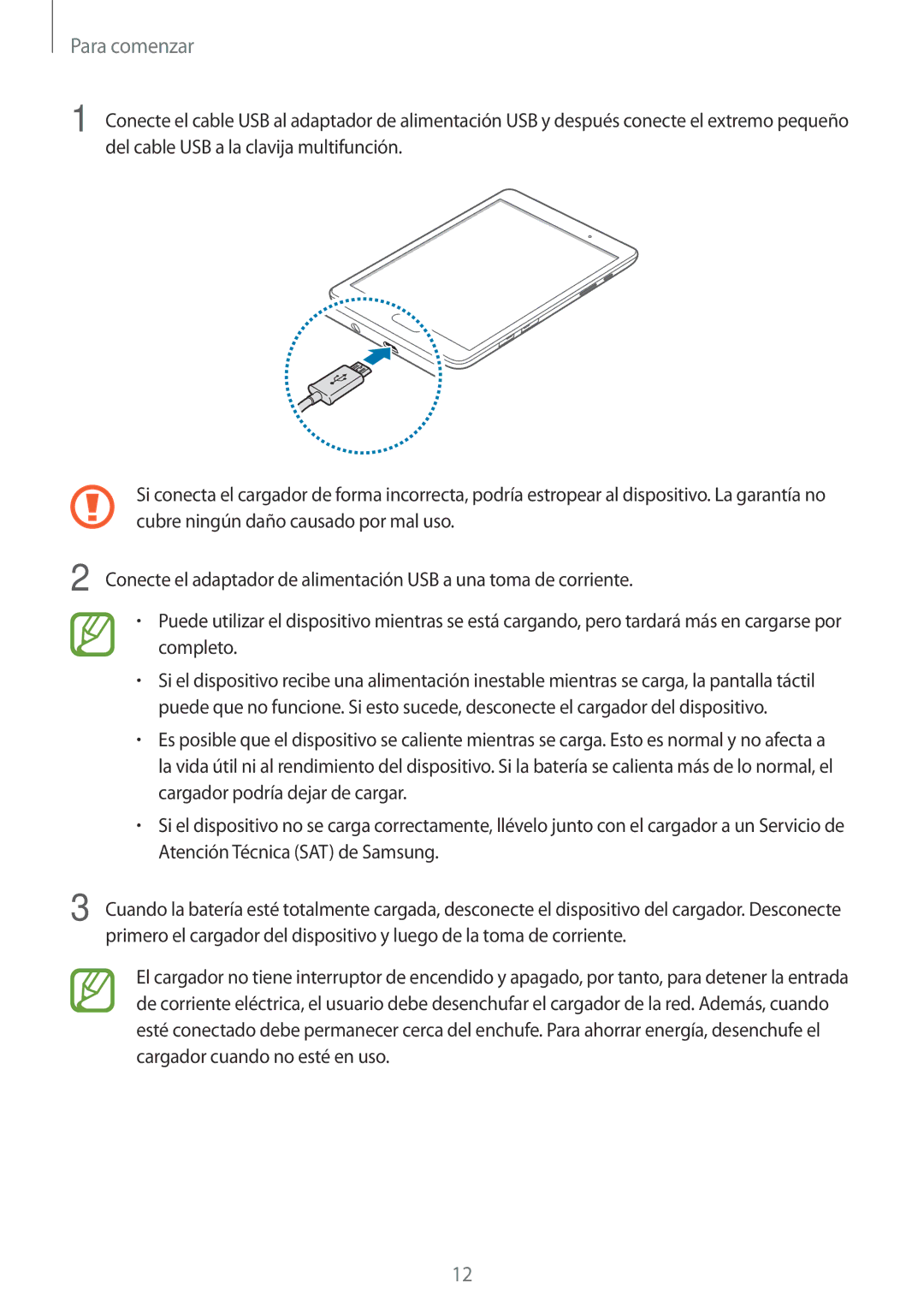 Samsung SM-T555NZWAPHE manual Para comenzar 