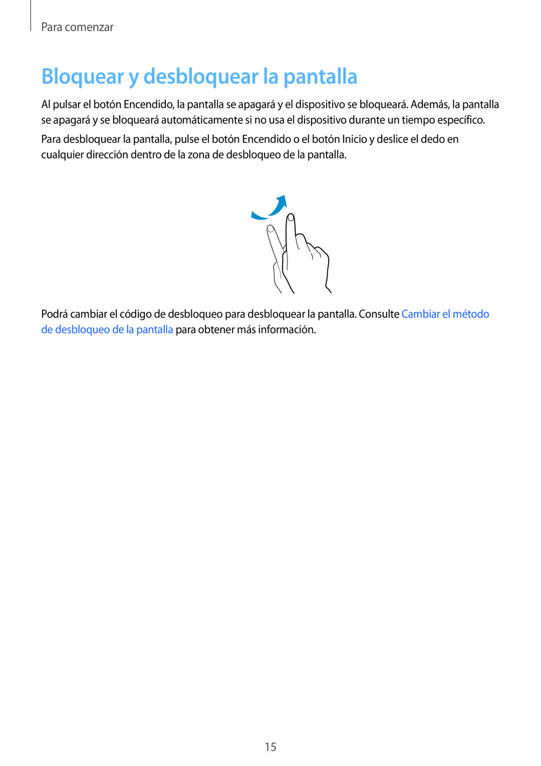 Samsung SM-T555NZWAPHE manual Bloquear y desbloquear la pantalla 