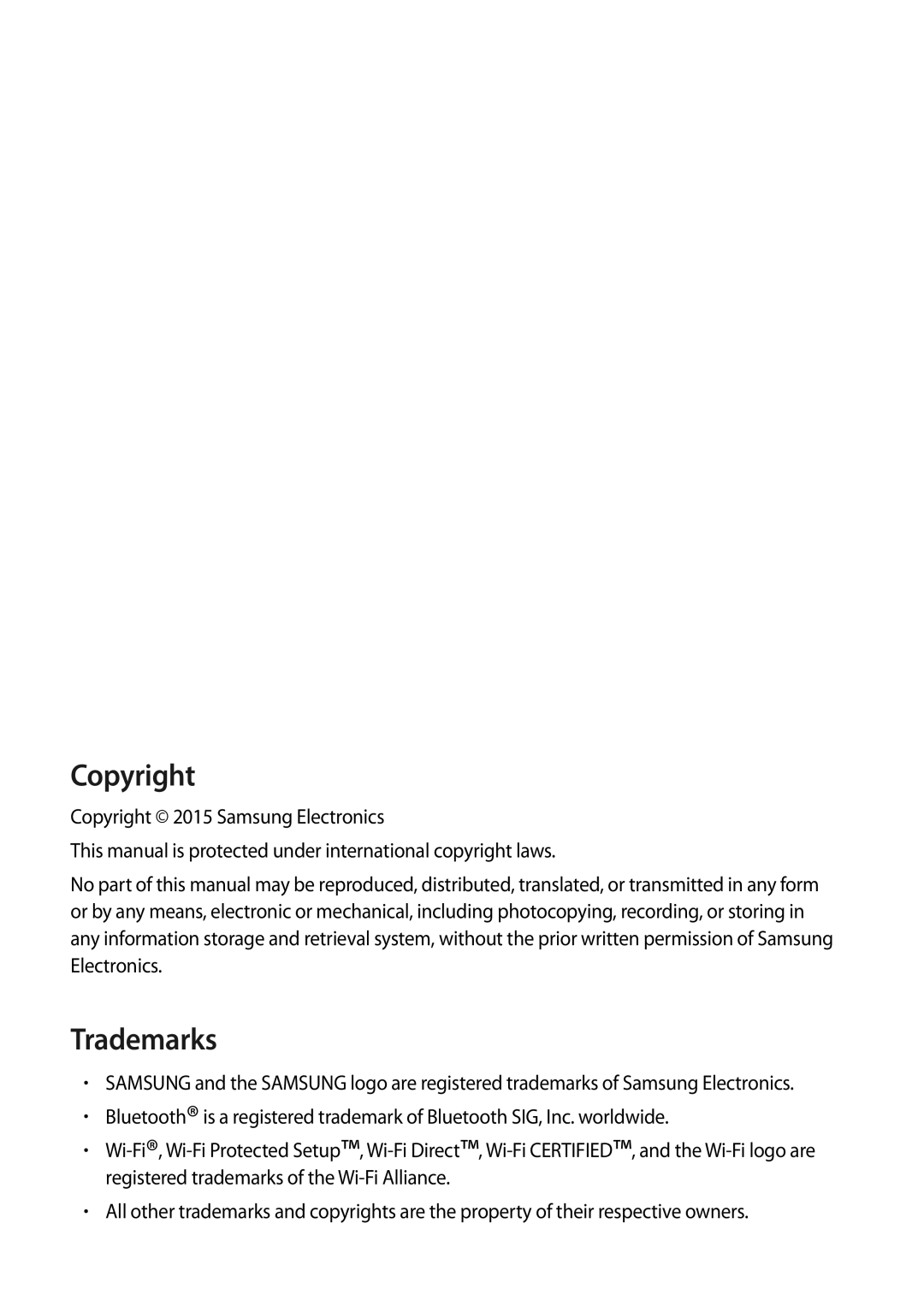 Samsung SM-T555NZWASEE manual Copyright 