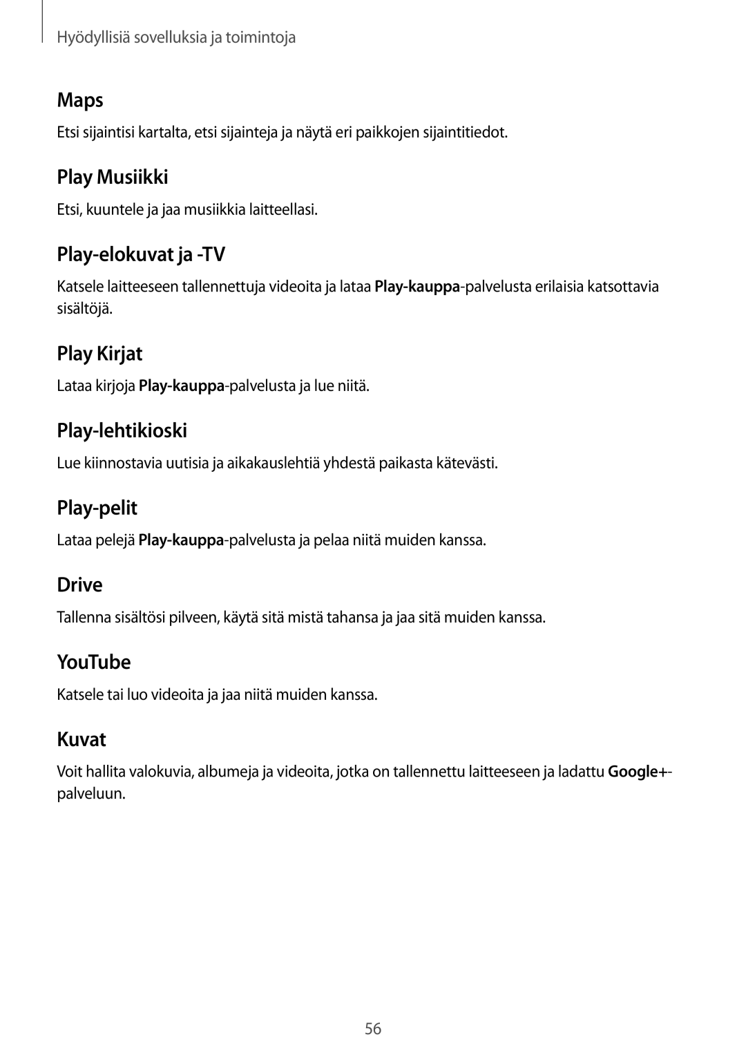 Samsung SM-T560NZKANEE manual Maps 