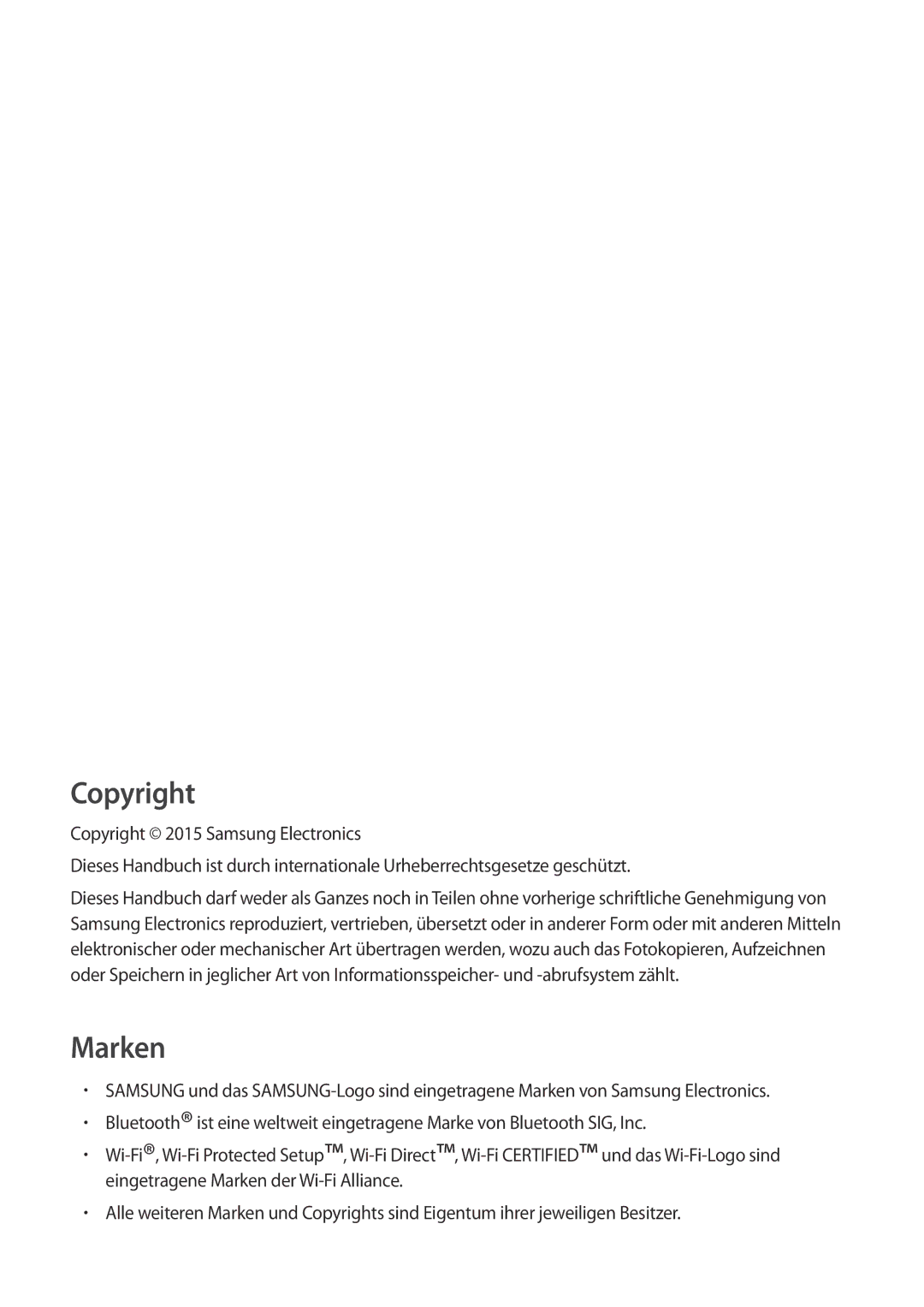 Samsung SM-T561NZWADBT, SM-T561NZKADBT manual Copyright 