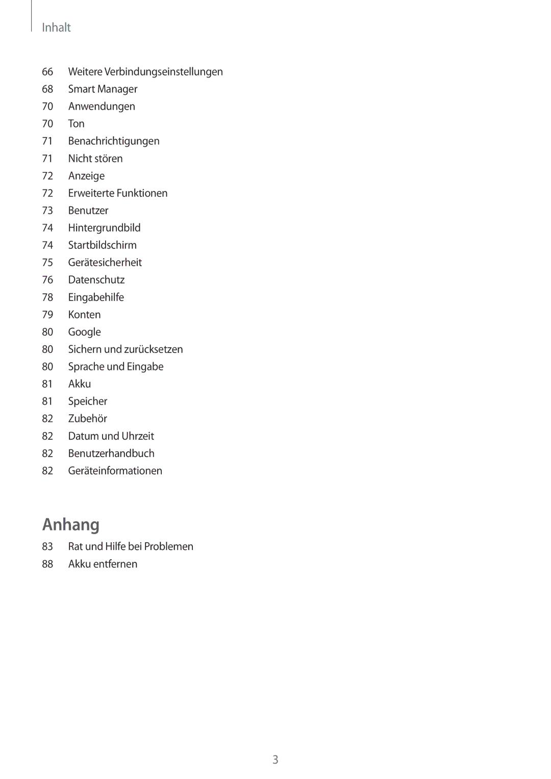 Samsung SM-T580NZWEDBT, SM-T580NZKADBT, SM-T580NZWADBT, SM-T580NZKEDBT manual Anhang 