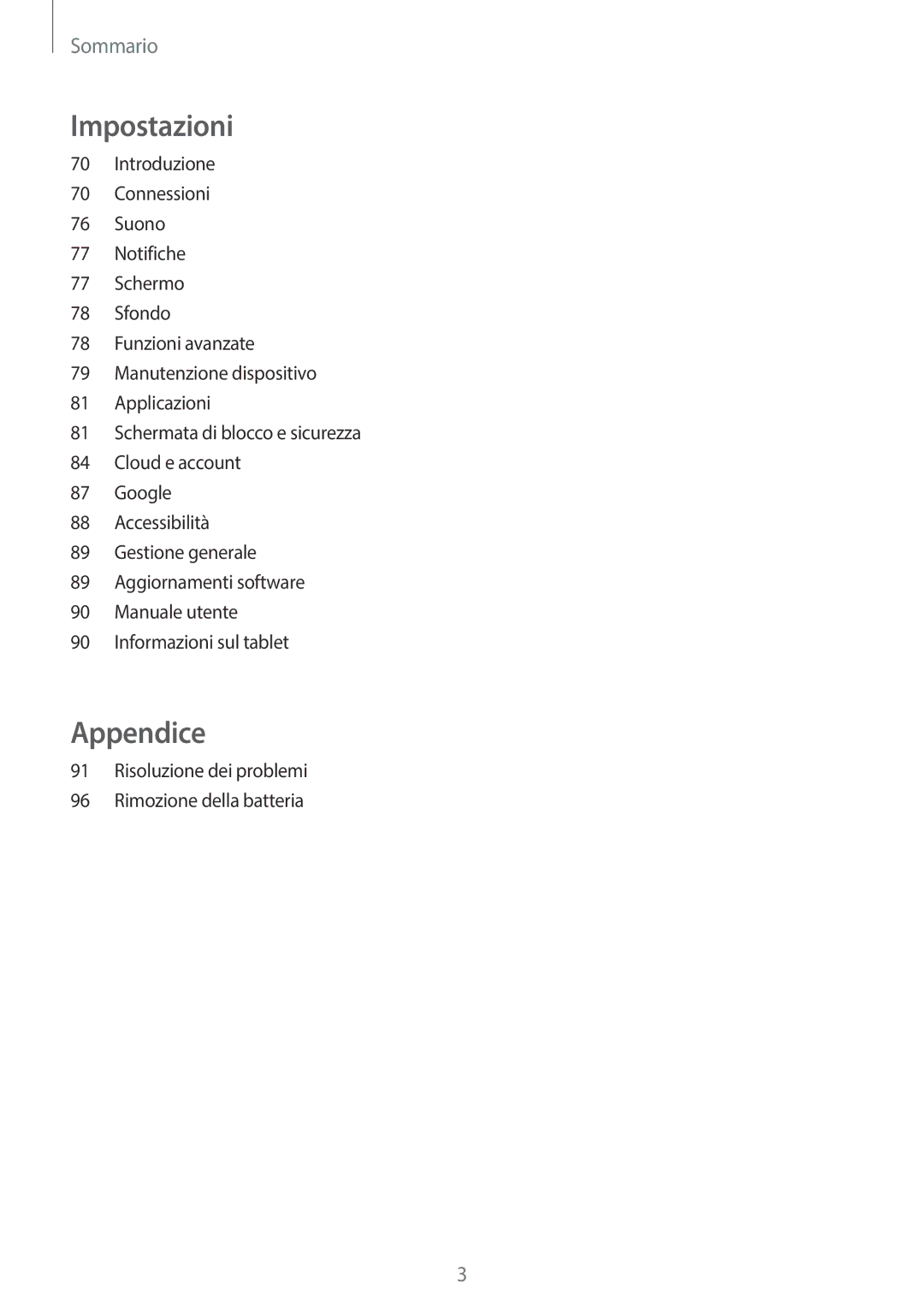 Samsung SM-T580NZAEITV, SM-T580NZWAITV manual Appendice 