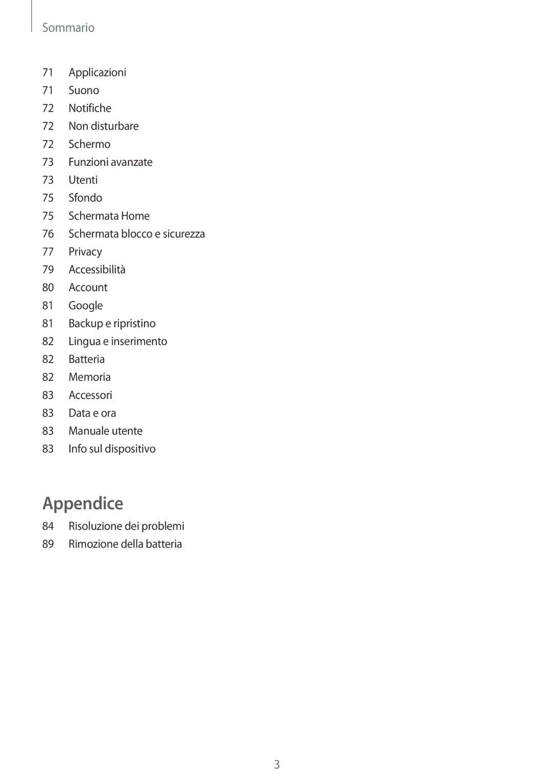 Samsung SM-T580NZAEITV, SM-T580NZWAITV manual Appendice 