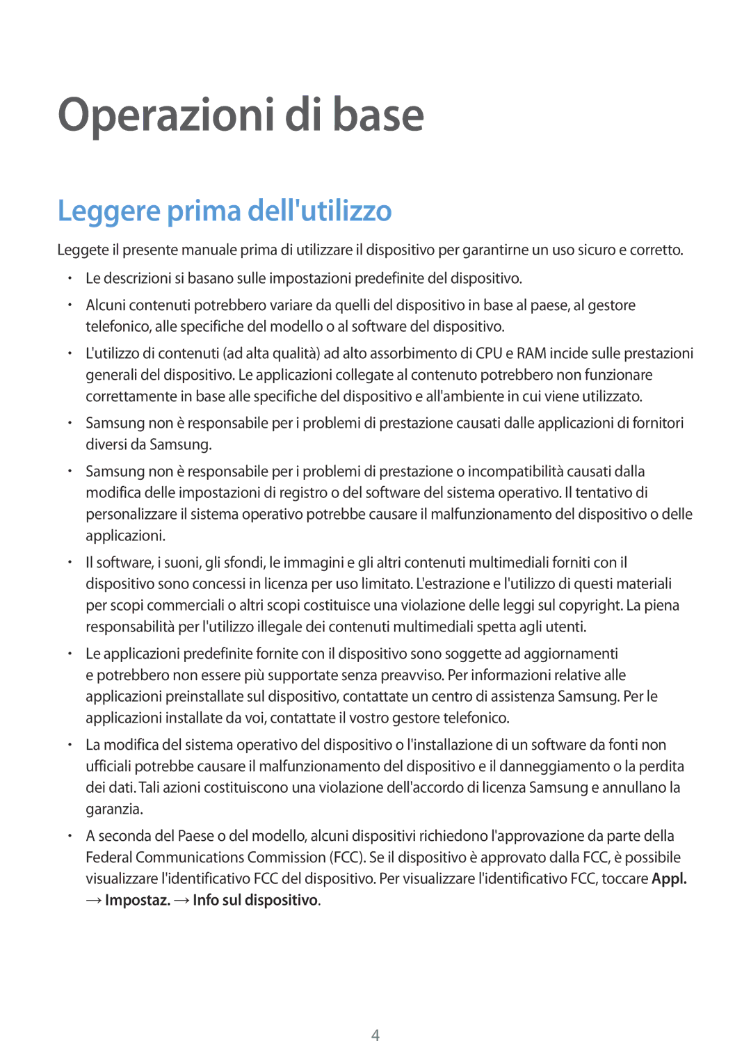 Samsung SM-T580NZWAITV, SM-T580NZAEITV manual Leggere prima dellutilizzo, →Impostaz. →Info sul dispositivo 