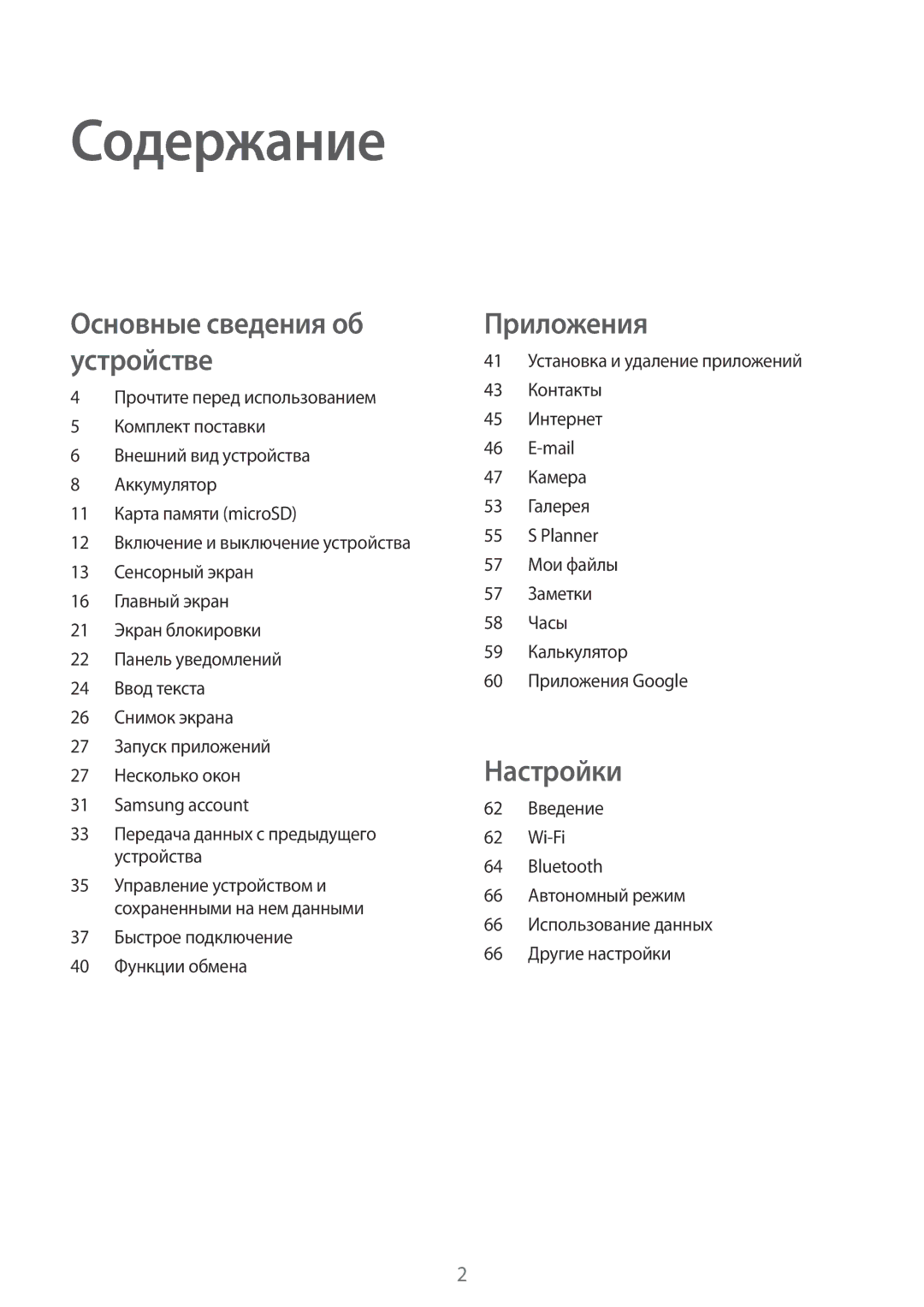 Samsung SM-T580NZWASER, SM-T580NZWASEB, SM-T580NZKASEB, SM-T580NZKASER, SM-T580NZBASER manual Содержание 