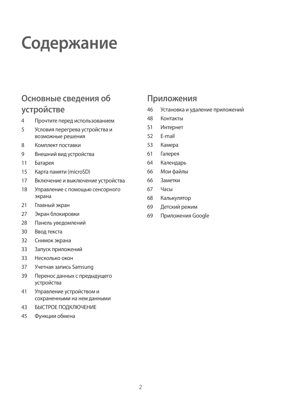 Samsung SM-T580NZWASER, SM-T580NZWASEB, SM-T580NZKASEB, SM-T580NZKASER, SM-T580NZBASER manual Содержание 