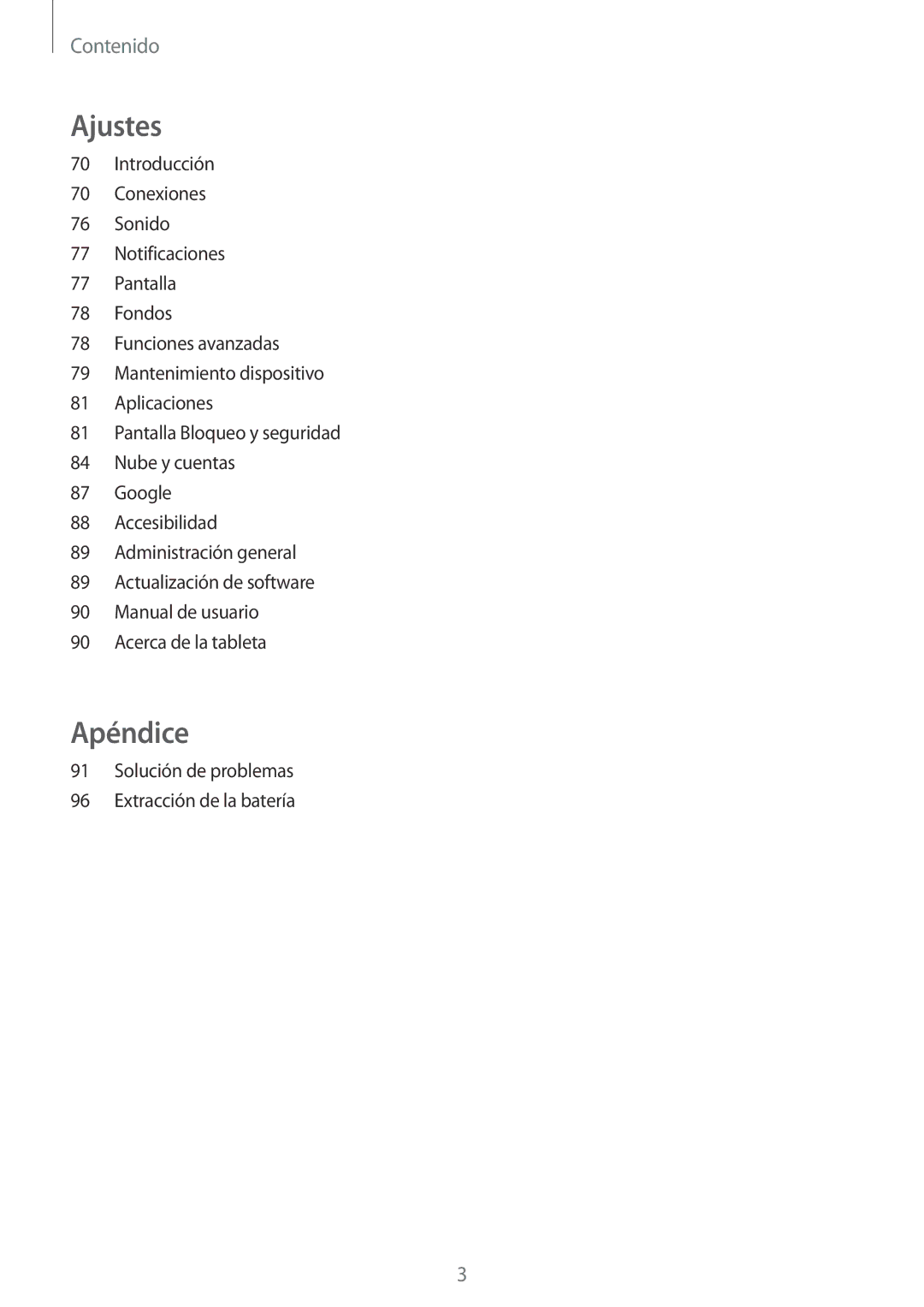 Samsung SM-T580NZKEPHE, SM-T580NZWEPHE, SM-T580NZWAPHE, SM-T580NZKAPHE manual Apéndice 