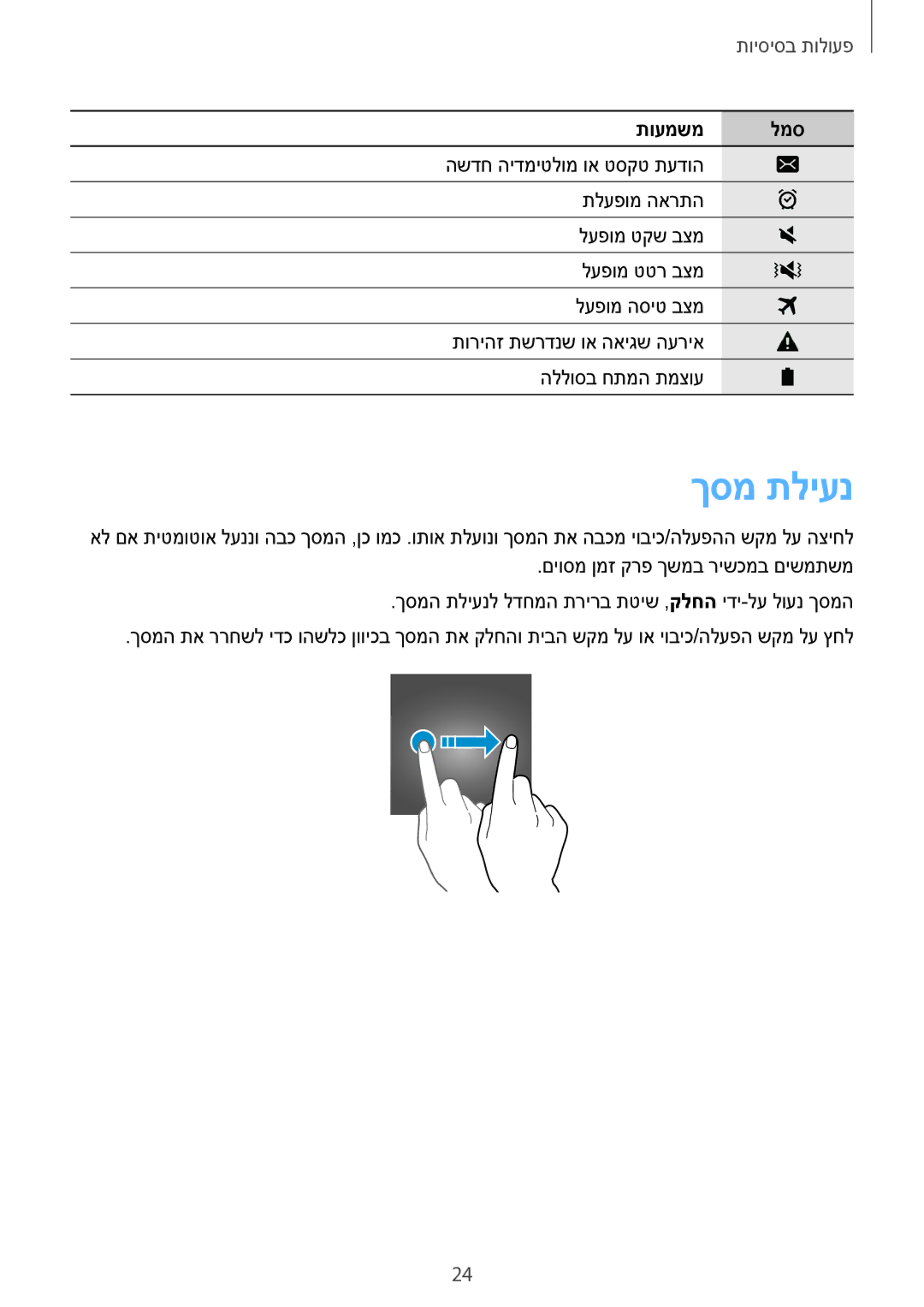 Samsung SM-T585NZKAILO, SM-T585NZKASEE, SM-T585NZWAILO, SM-T585NZWASEE manual ךסמ תליענ 