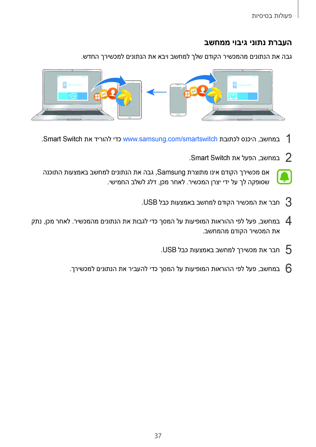 Samsung SM-T585NZKASEE, SM-T585NZKAILO, SM-T585NZWAILO, SM-T585NZWASEE manual בשחממ יוביג ינותנ תרבעה 