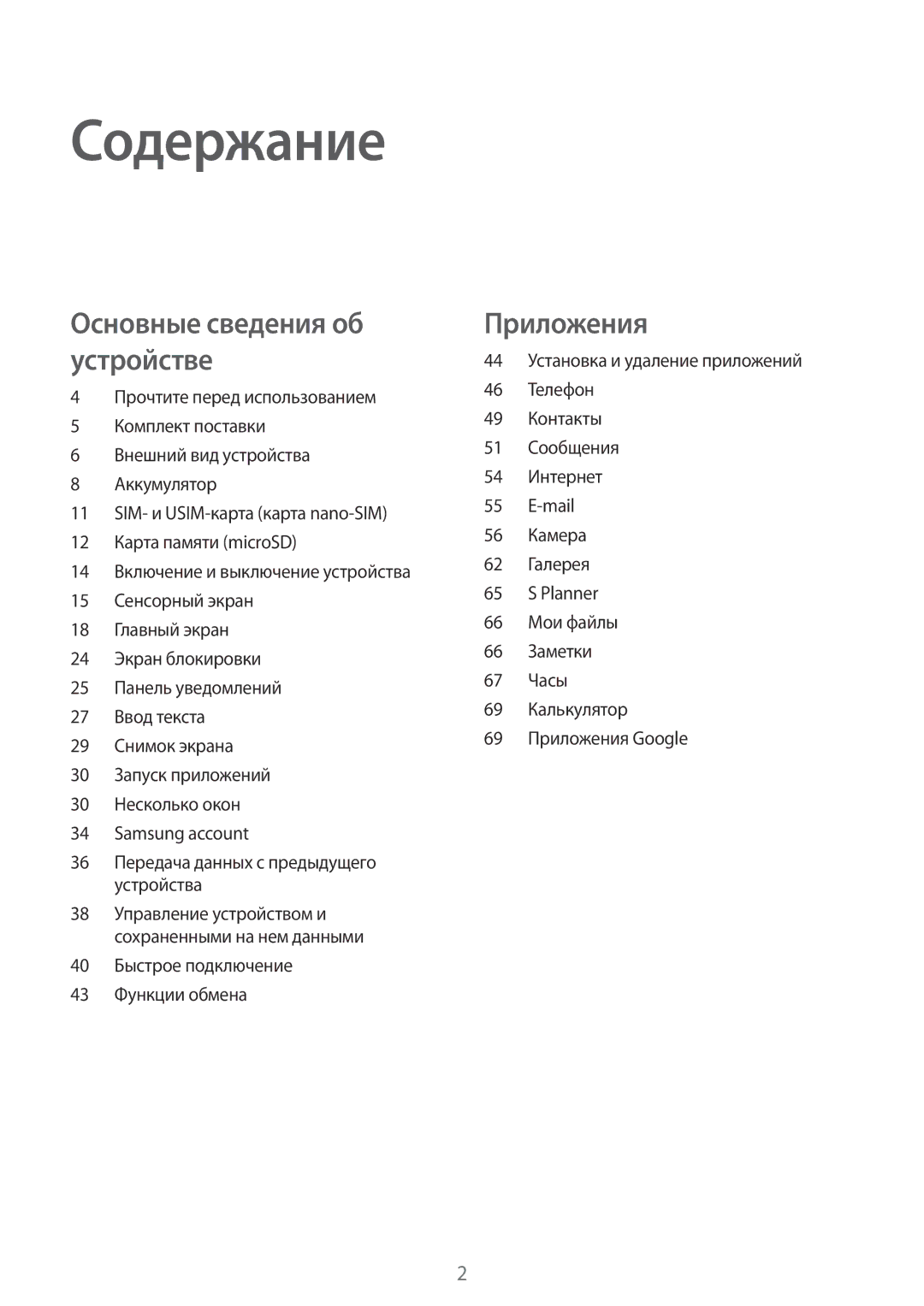 Samsung SM-T585NZBASER, SM-T585NZKASEB, SM-T585NZWASEB, SM-T585NZWASER, SM-T585NZKASER manual Содержание 